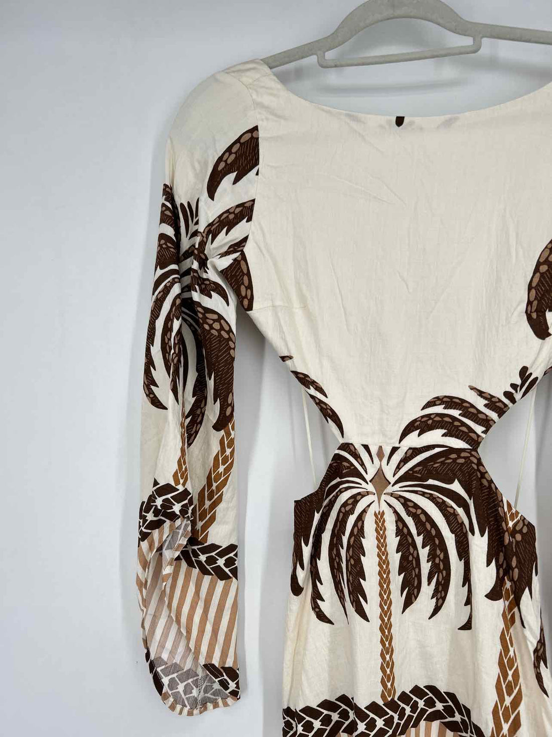 Adalia S White & Brown Print New Boutique Dress a