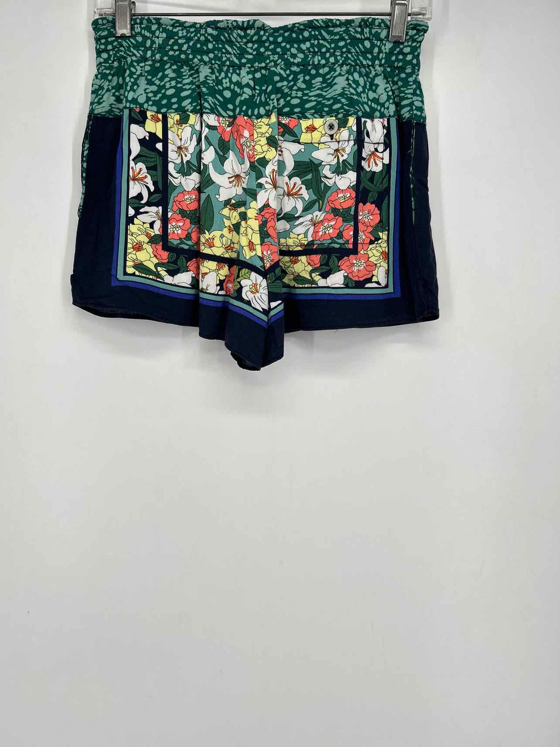HEI HEI Size XS Green & Navy Print Shorts