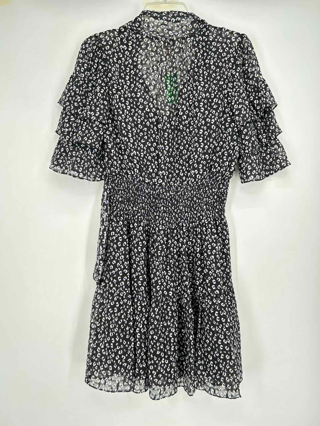 Rebecca Taylor Size 6 Black & Navy Floral Dress