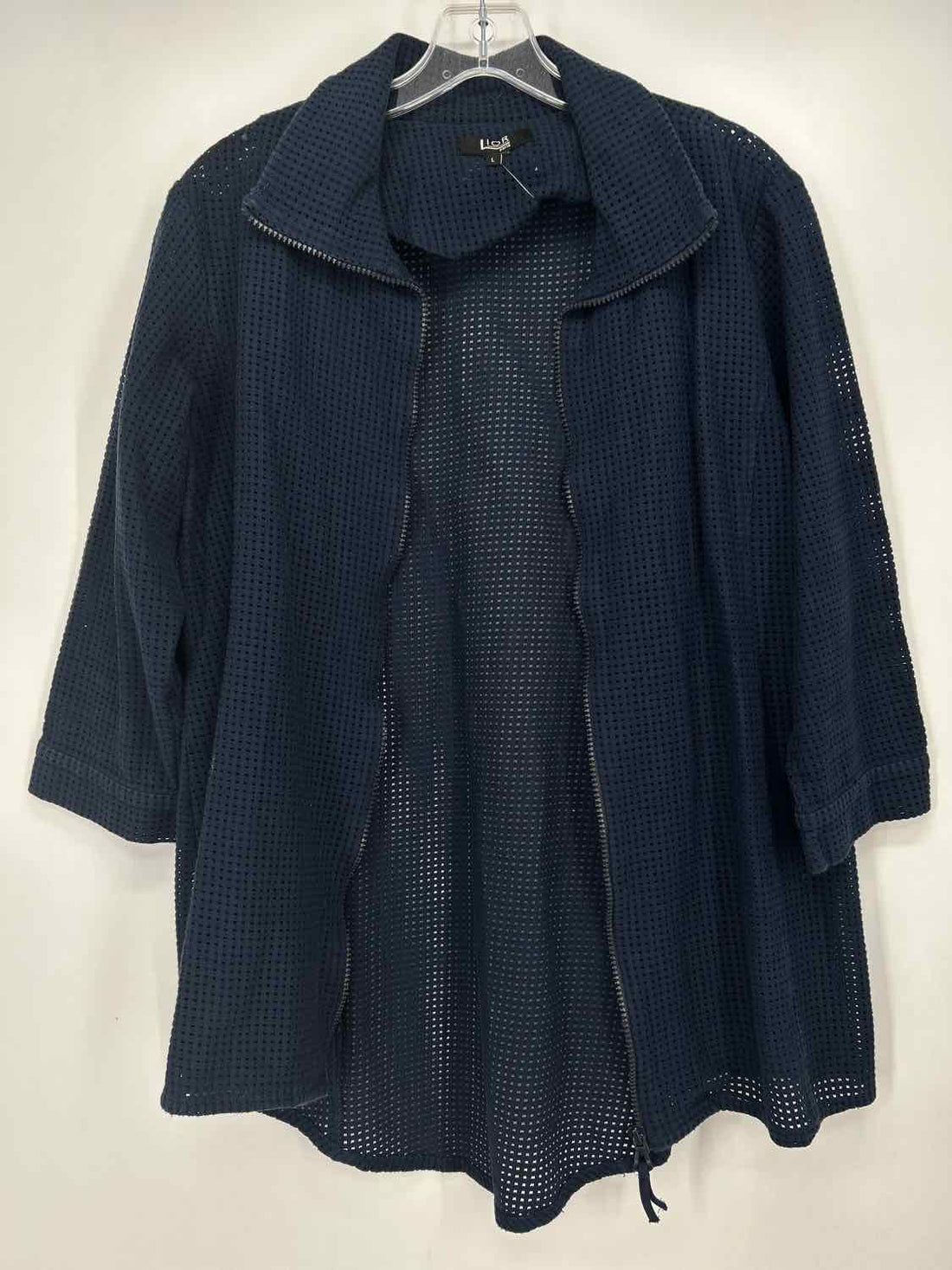 Lior Paris Size L Navy Perforated Jacket