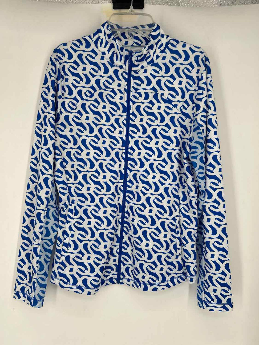 Gottex Size S Blue & White Print Active Tops