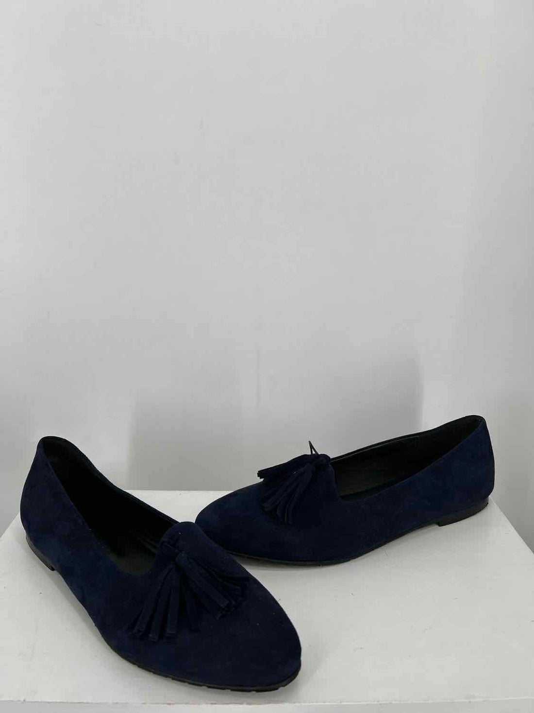 Ballerette Women Size 40 (9-9.5) Navy Genuine Leather Flats
