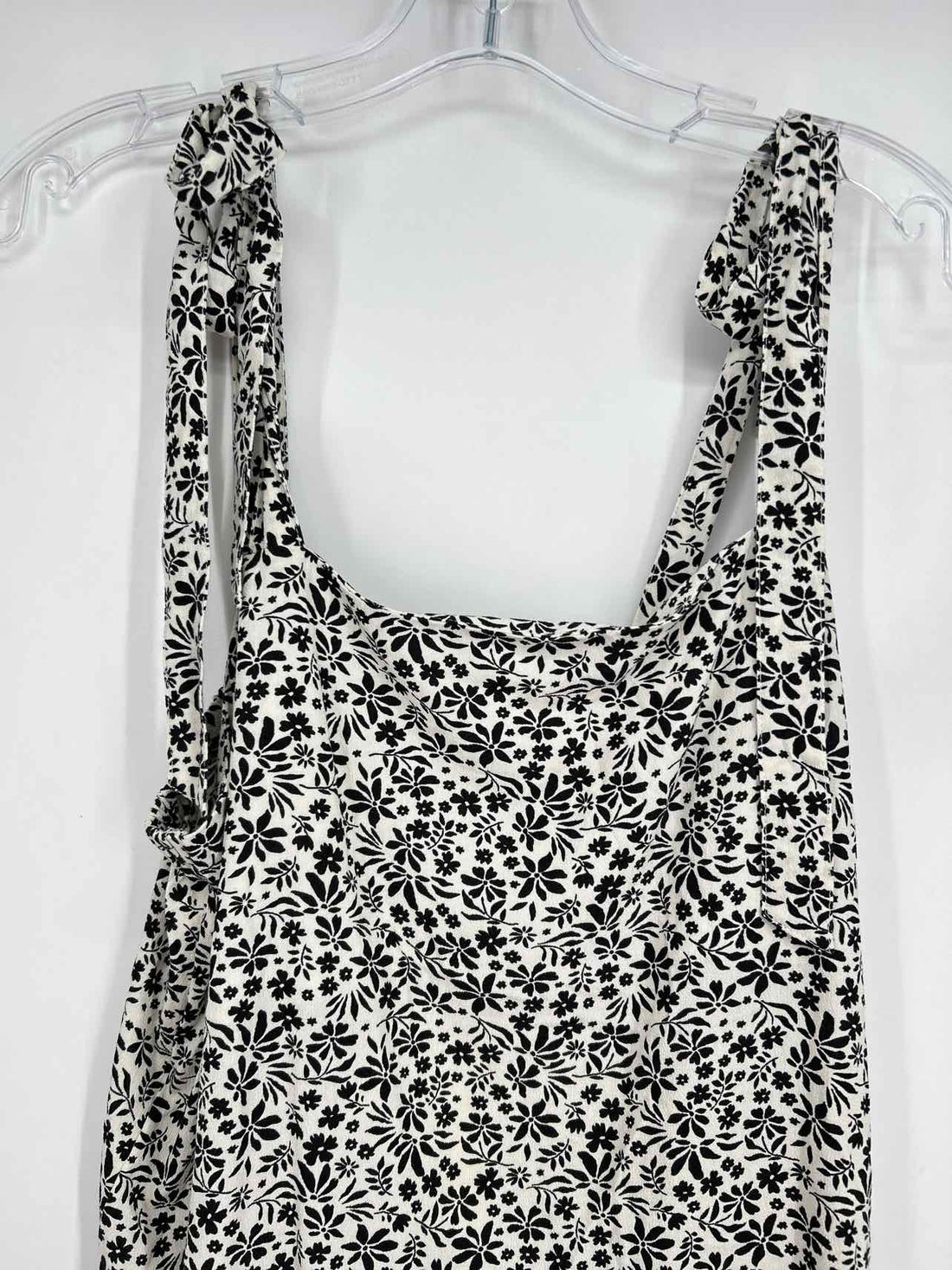 Roxy Size S White & Black Print Sleeveless Dress
