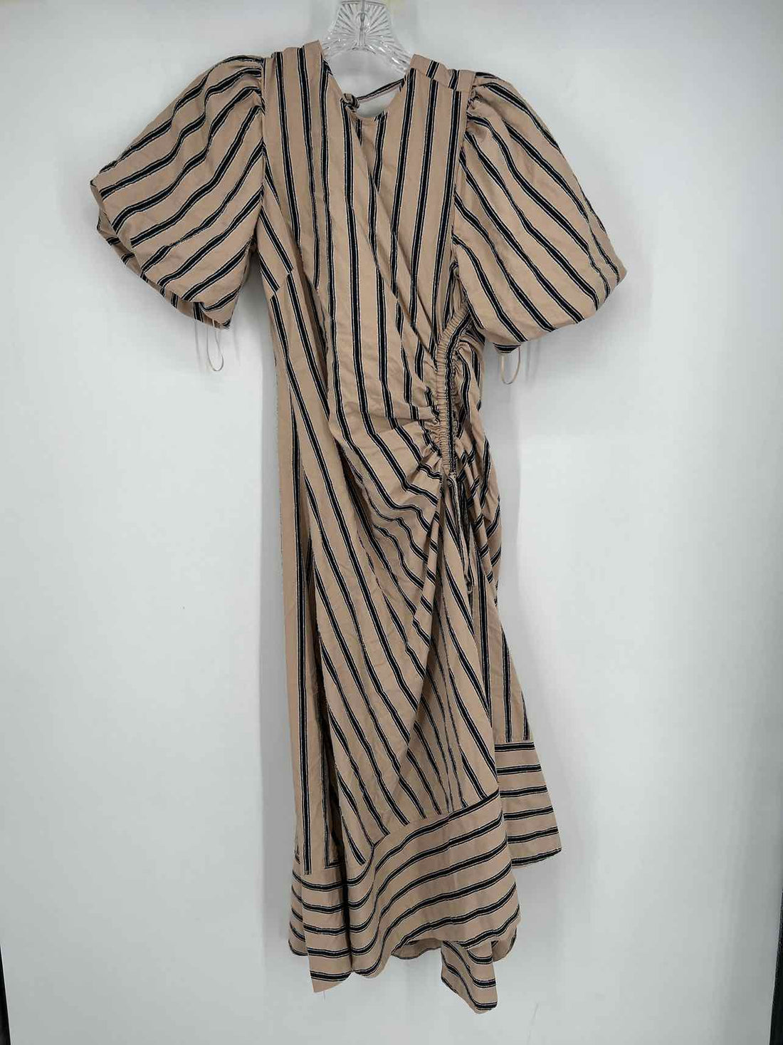 Cinq a Sept Size 00 Khaki & Black Striped Dress