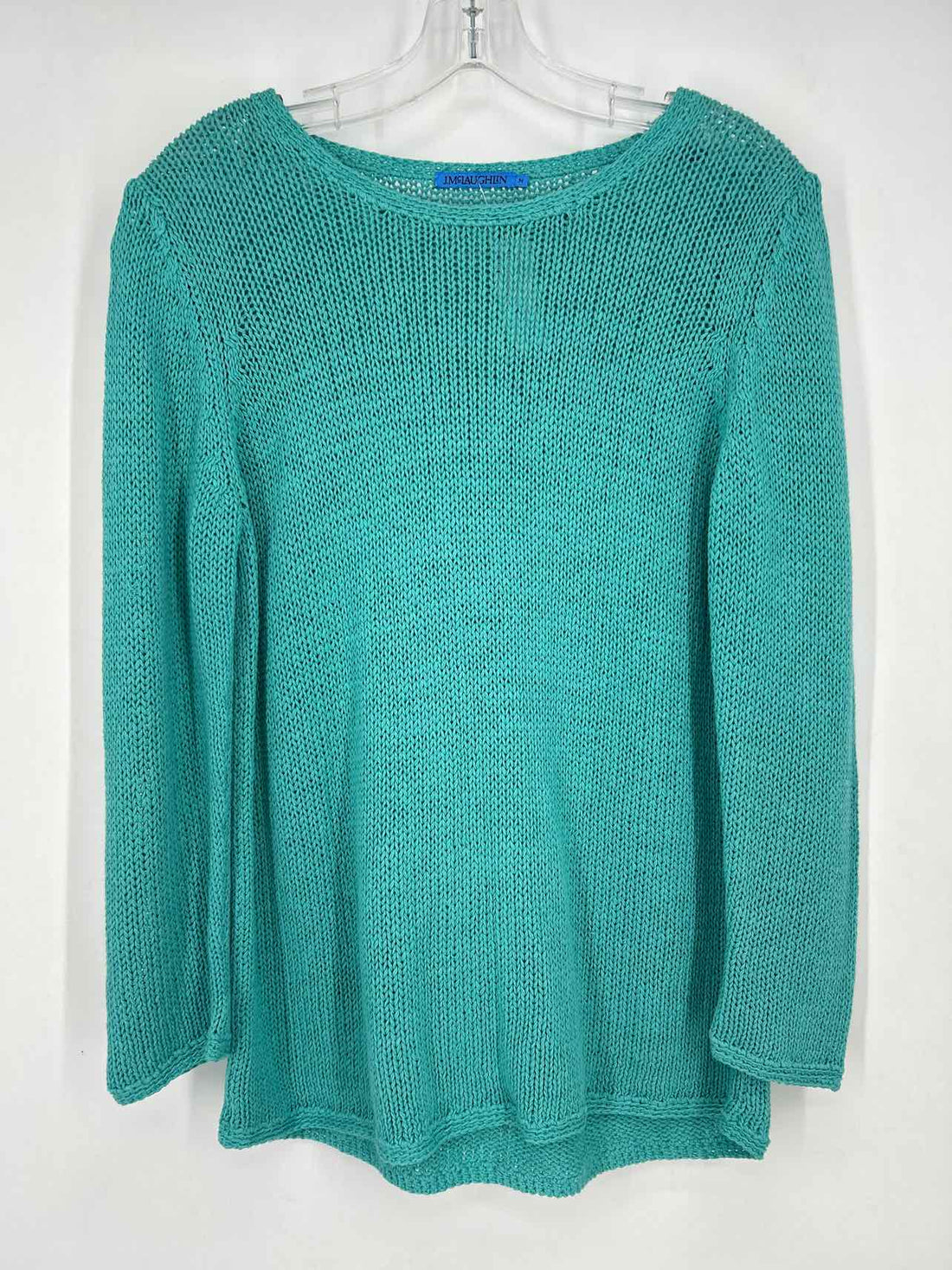 J McLaughlin Size M Teal Crochet Sweater