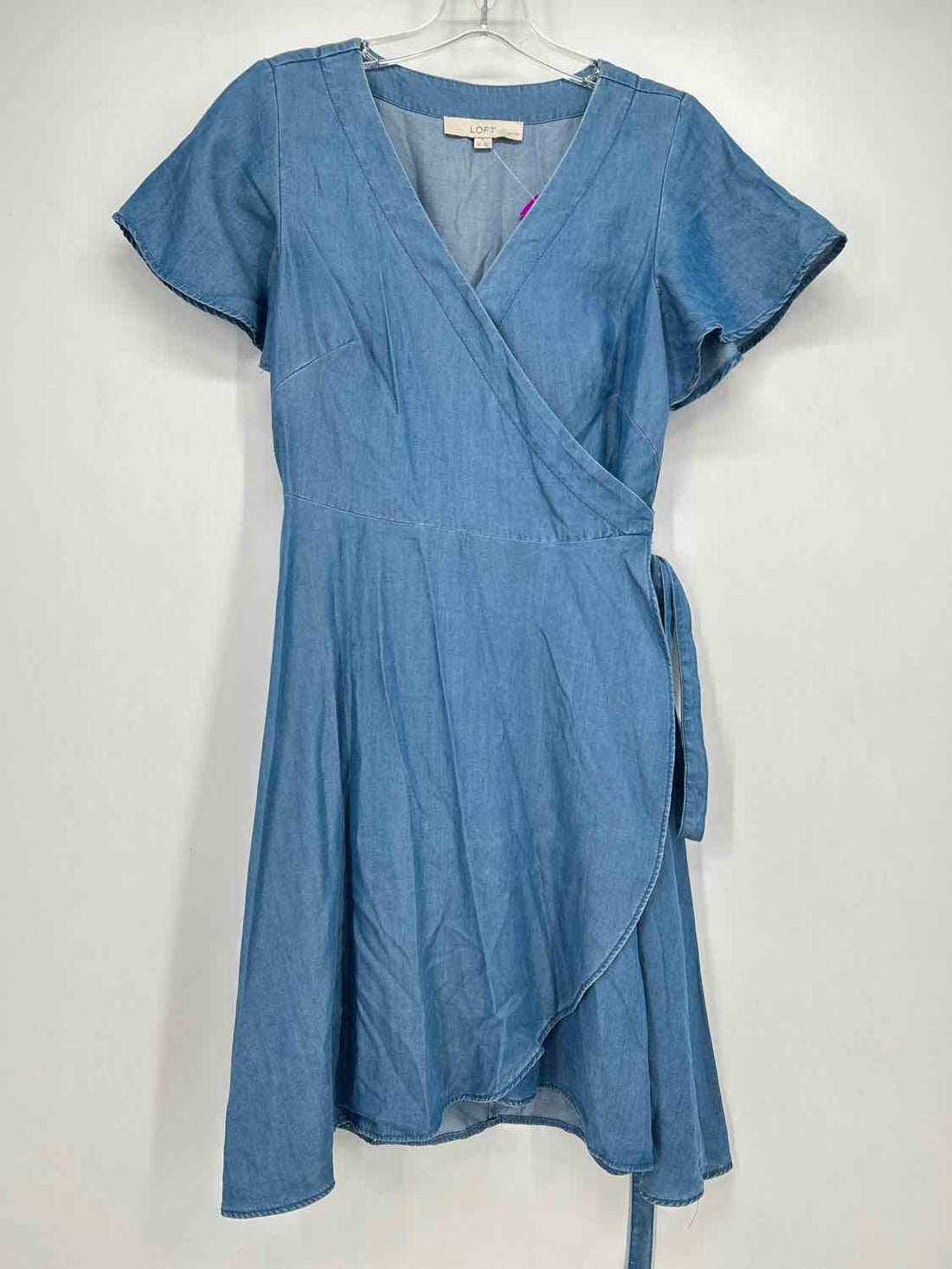 Loft Size 4P Chambray Wrap Dress