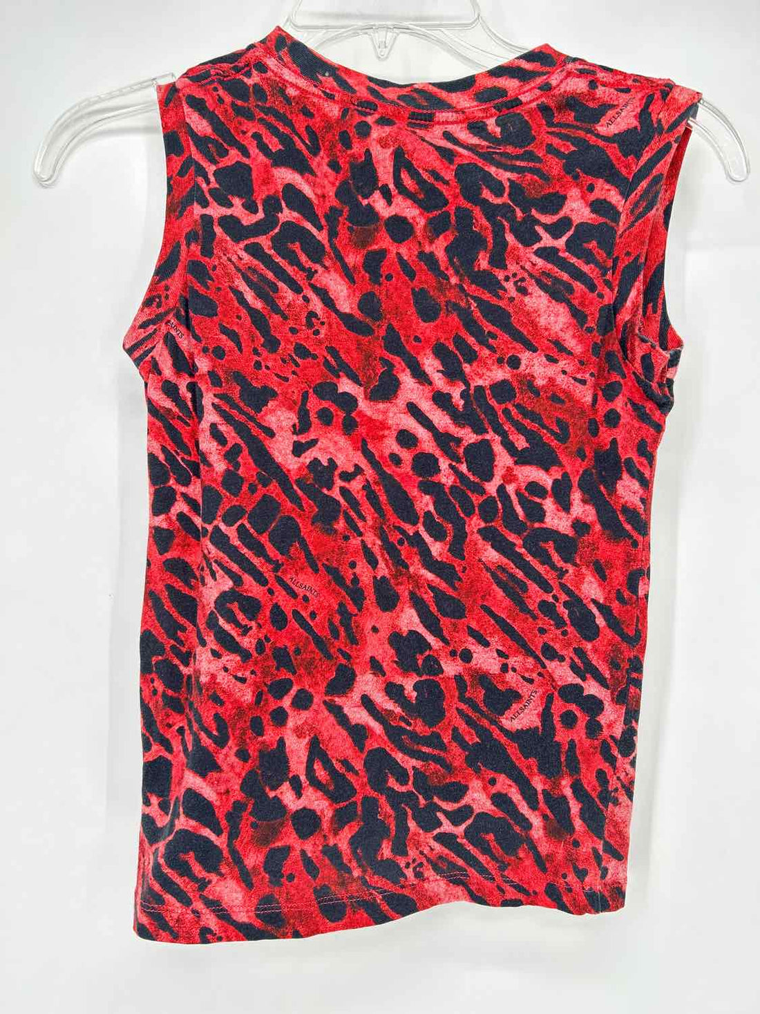 All Saints Spitalfields Size S Orange Print Sleeveless