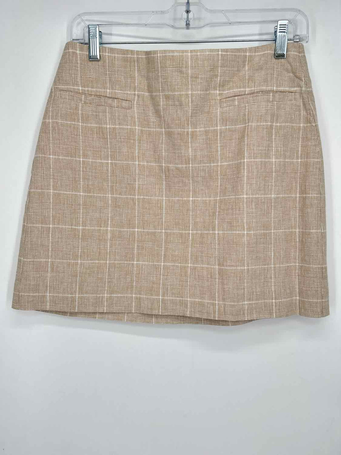 Madewell Size 2 Beige & White Plaid Skirts