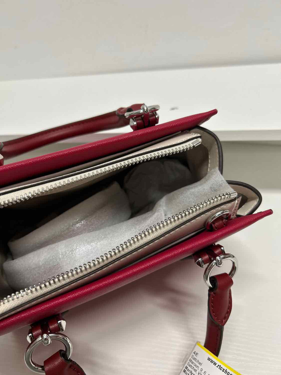 Michael Kors Maroon Saffiano Leather NWT Satchel