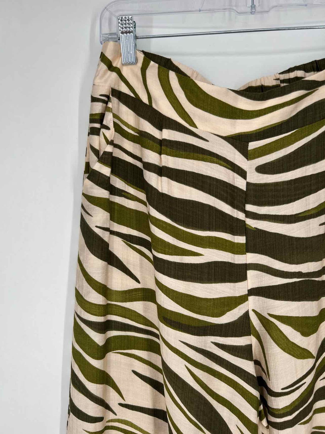 Ellison M Cream & Green Print New Boutique Pants