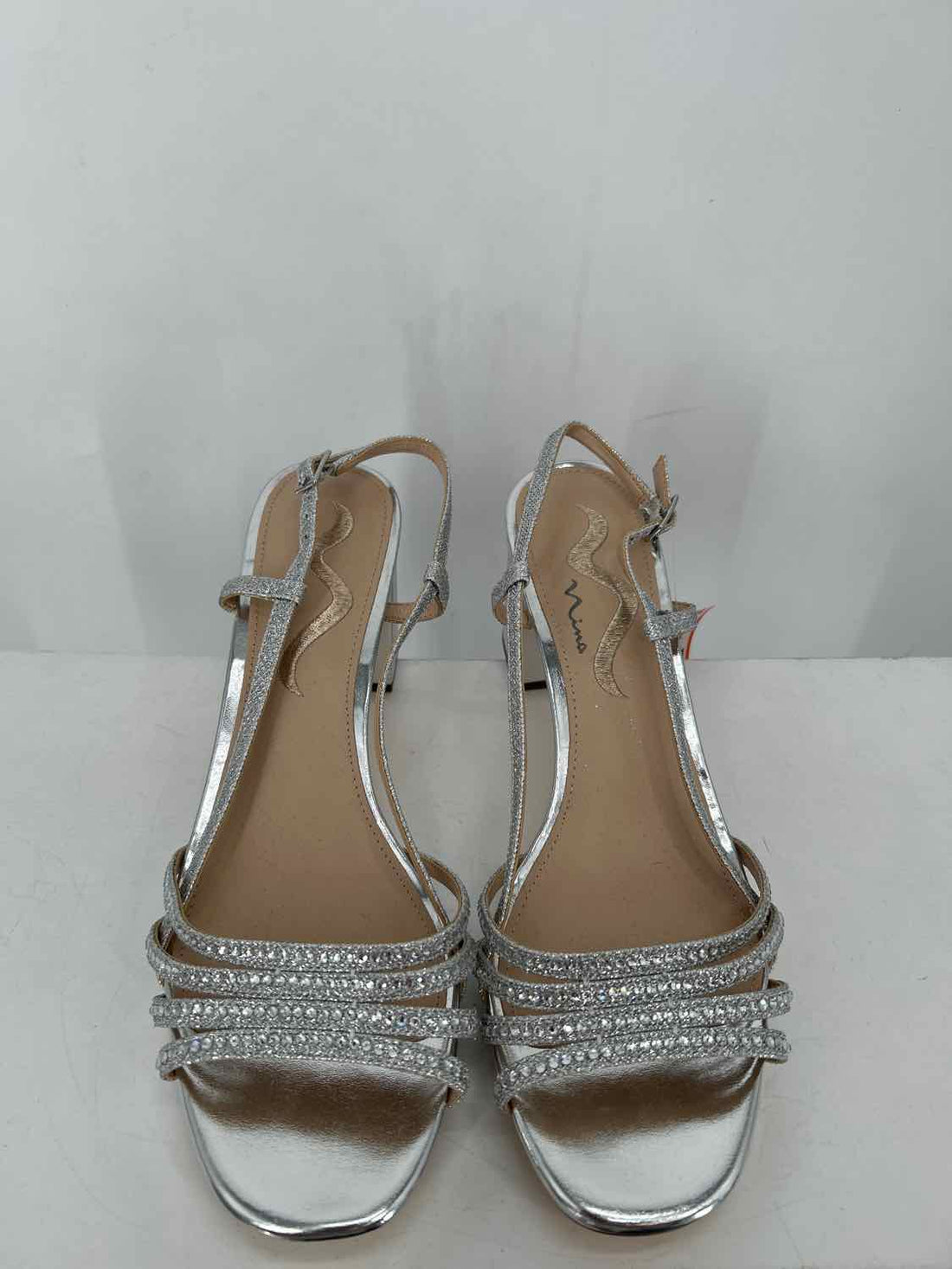 Nina Women Size 9.5 Silver Like New Sandals