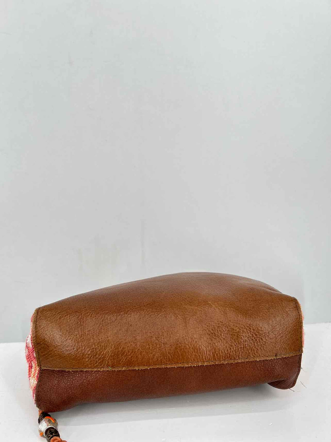 Peace of Thread Brown & Pink Leather Handmade Crossbody