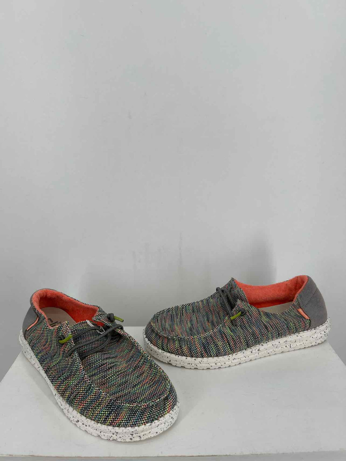 Hey Dude Women Size 8 Gray Multi Color NWT Sneakers