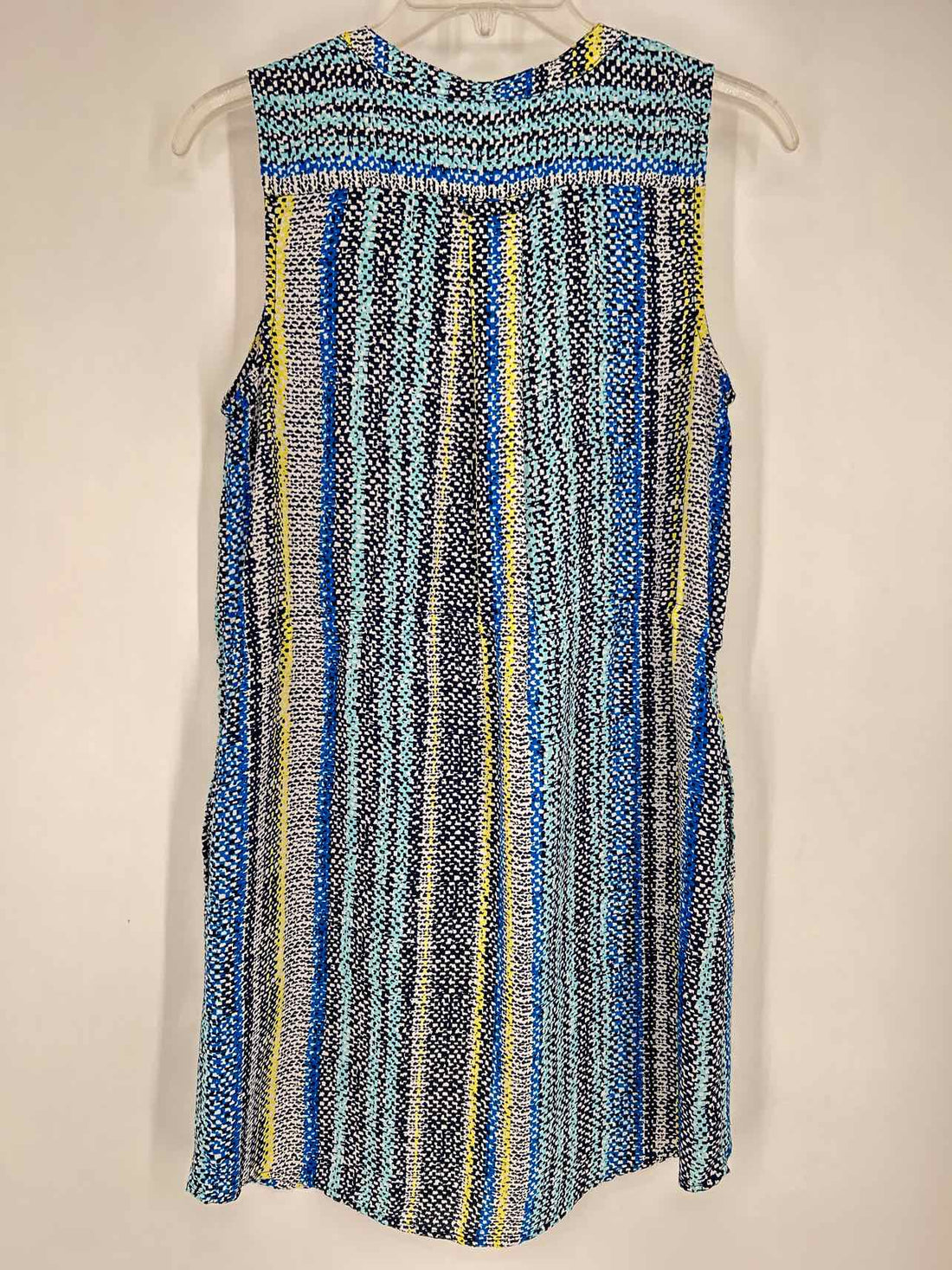 Skies are Blue Size S Blue & White Print Sleeveless Dress