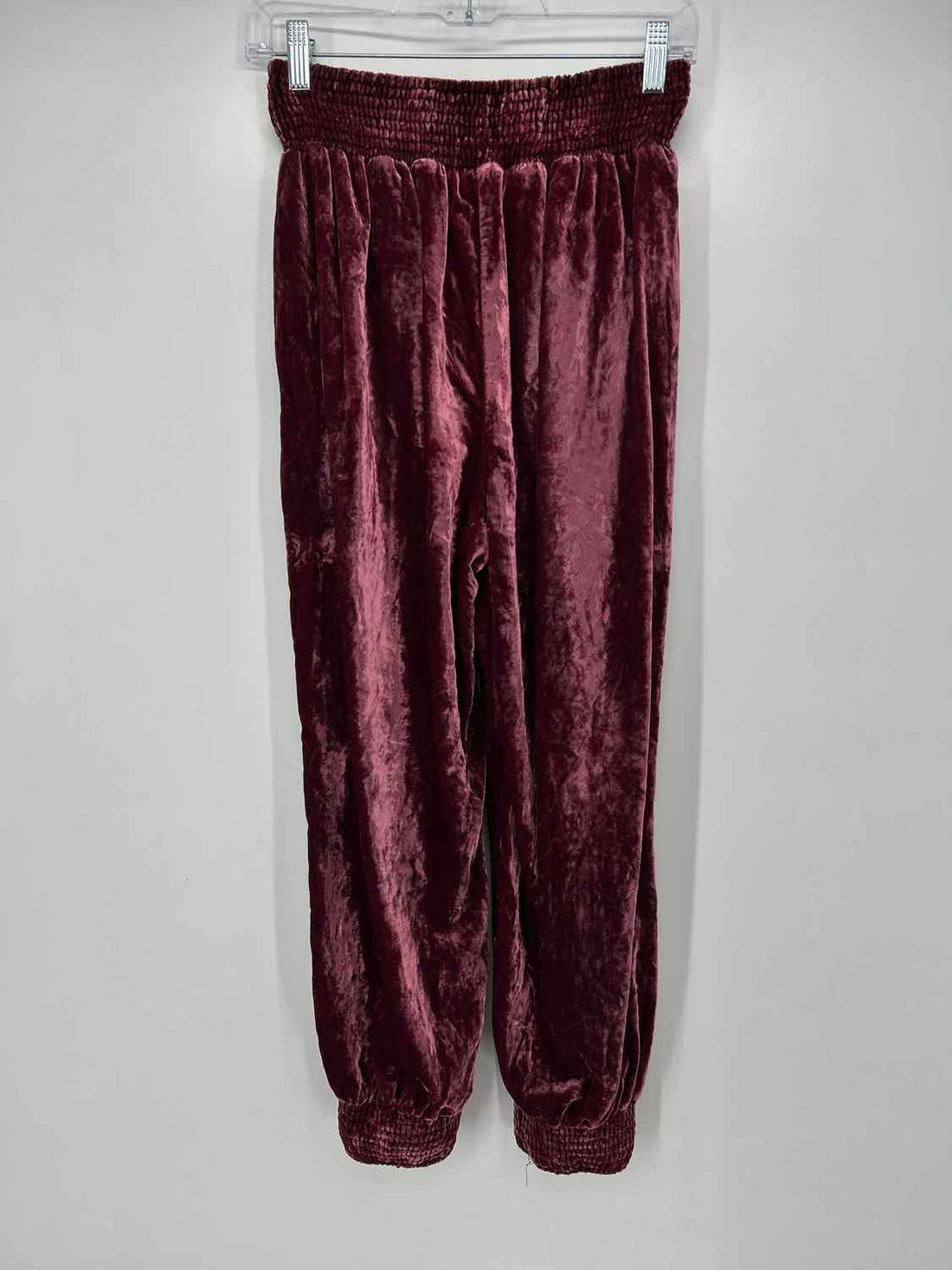 By Anthropologie Size SP Burgandy Velvet Pants