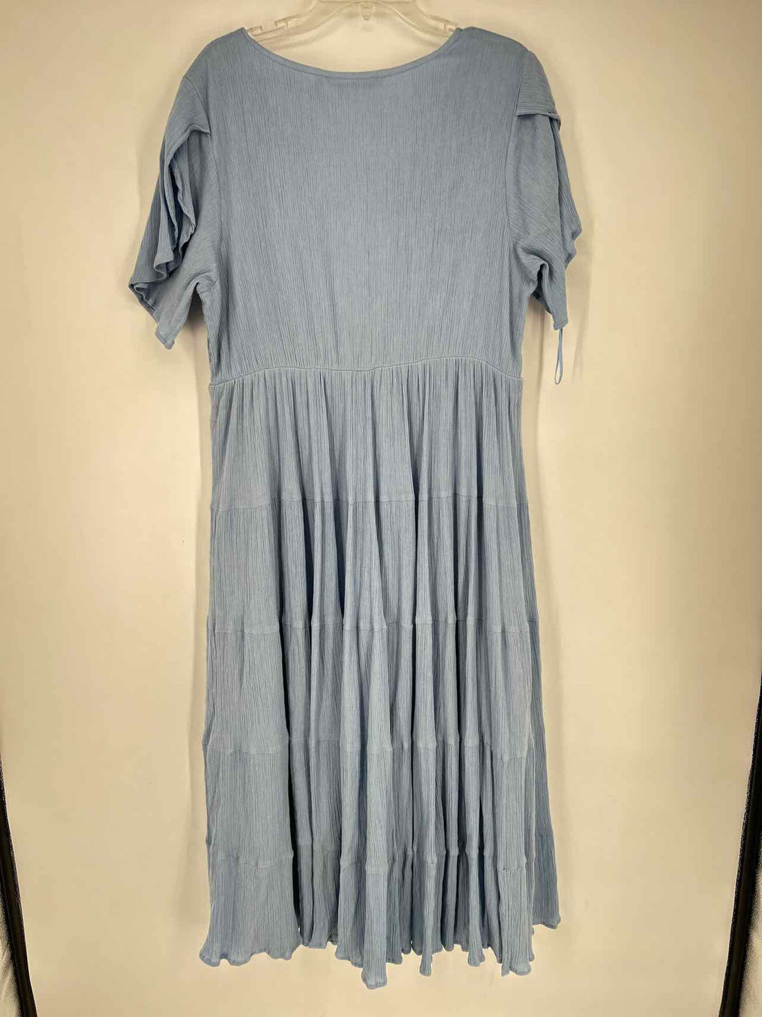 Soft Surroundings Size L Light Blue Short Sleeve Dress