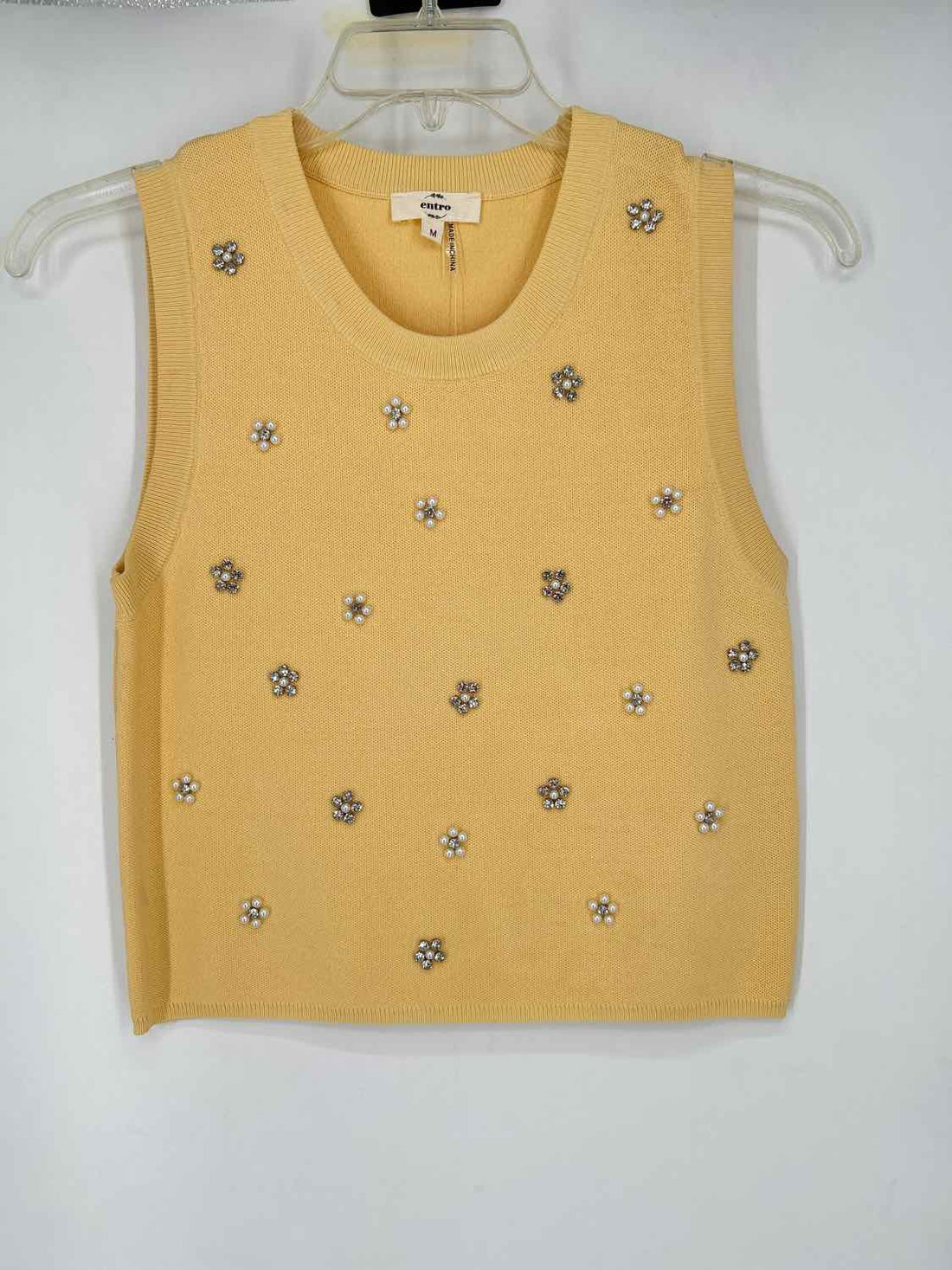 Entro Size M Yellow Sleeveless
