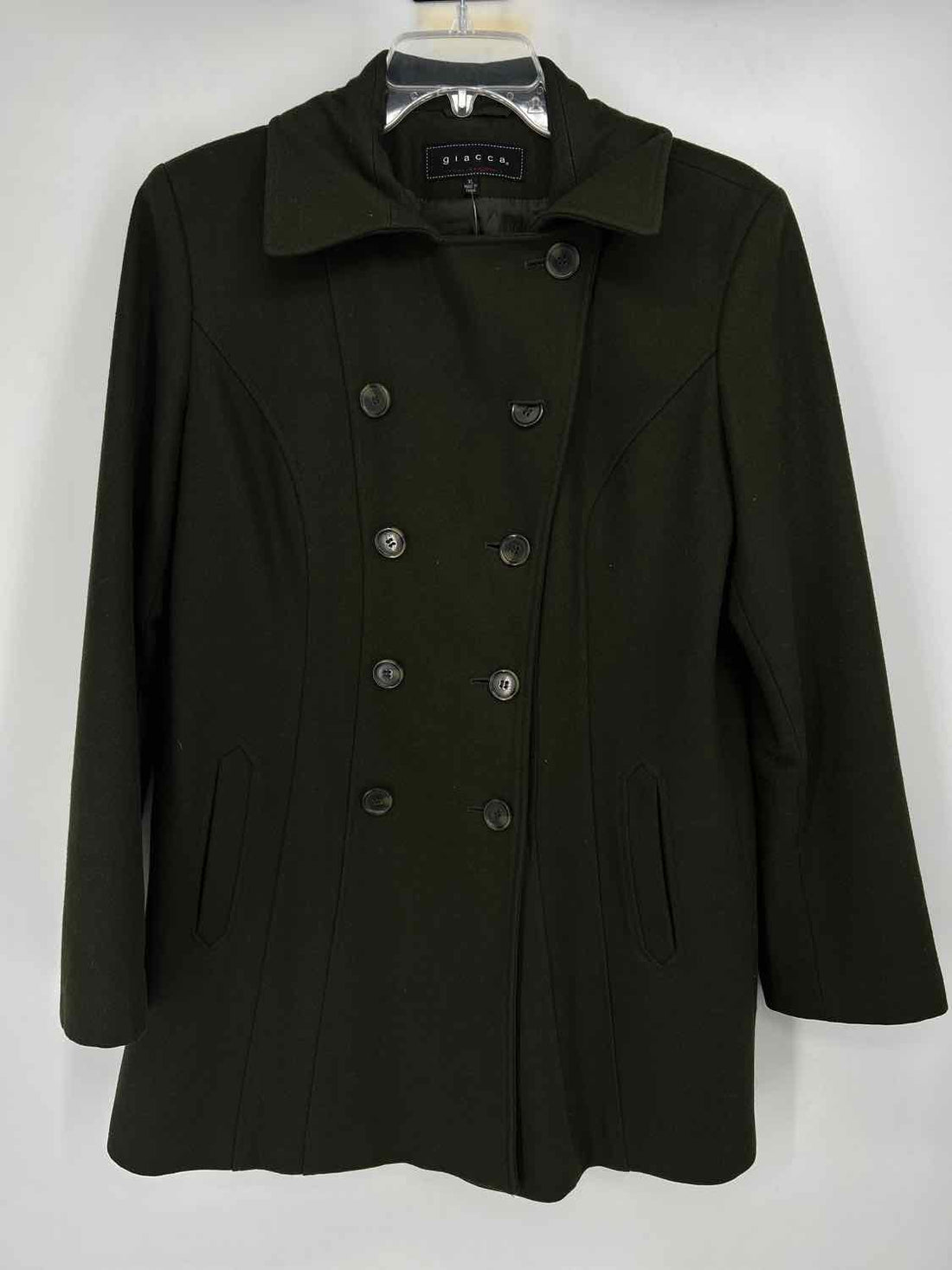 Giacca Size XL Green Wool Blend Coat