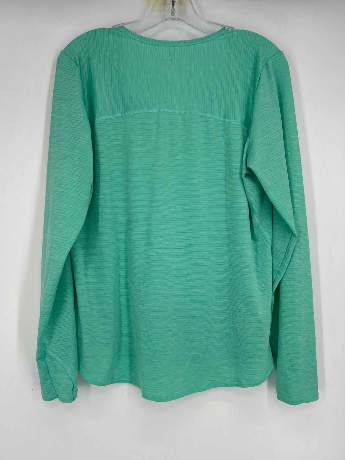 Athleta Size XL Mint Green Striped Long Sleeve Active Tops