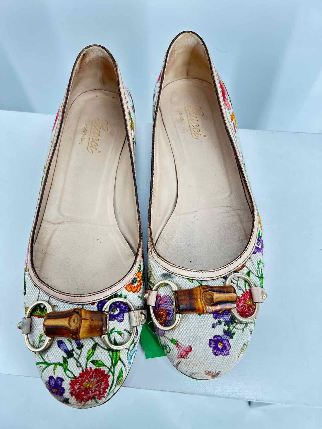 Gucci Women Size 8B Flora Horsebit Ballet Flat As Is LUXURY