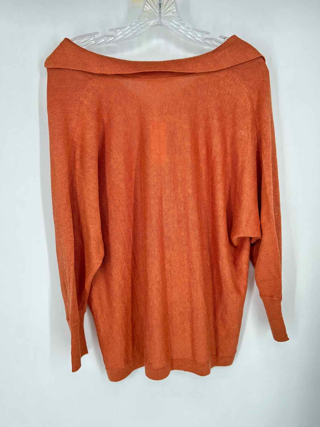 Garnet Hill Size XS Orange Linen 100% NWT Long Sleeve