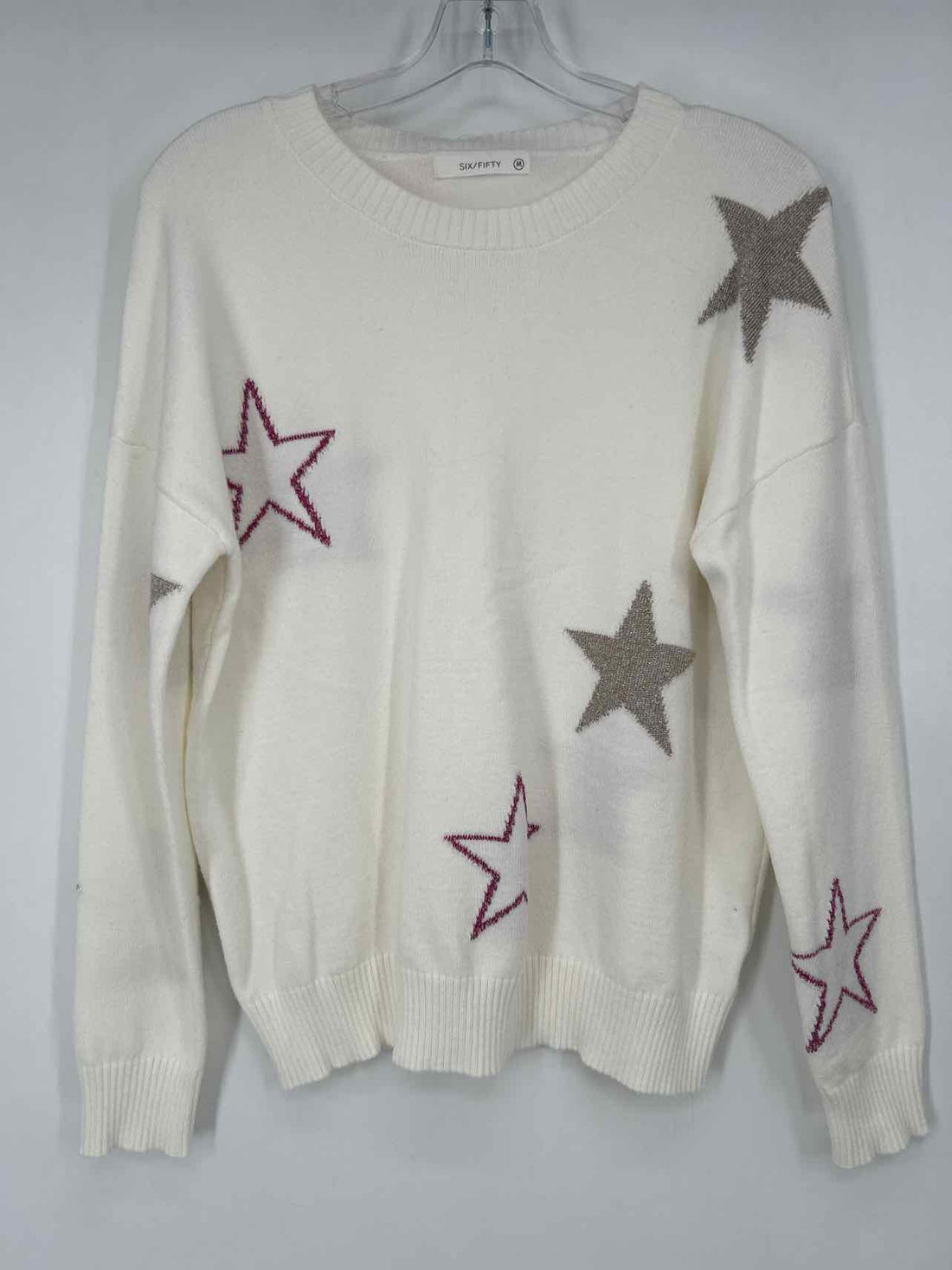 Six Fifty Size M White Stars Sweater