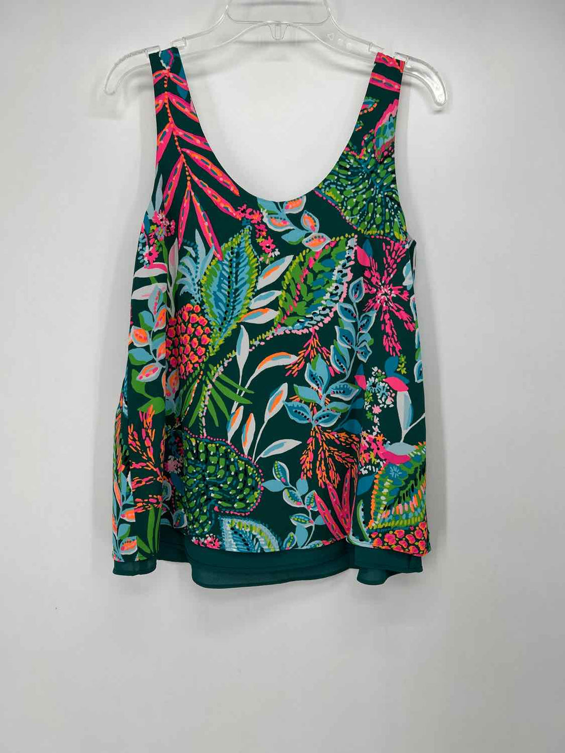 Lilly Pulitzer XXS Dark Green Floral Reversible Lilly Pulitzer Top
