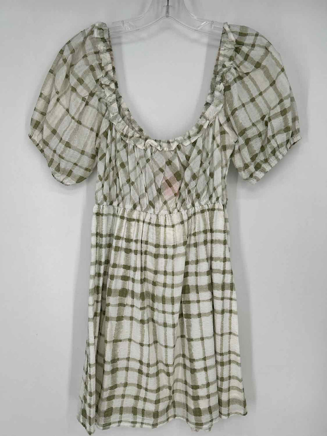 Promesa Size M Green Checkered NWT Dress