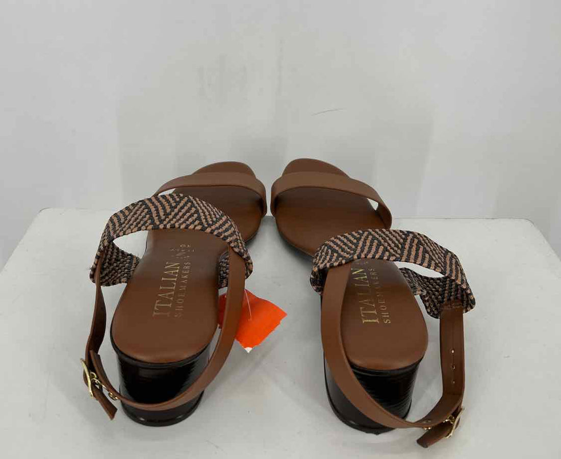 Italian Shoe Makers Women Size 10 Brown Sandals