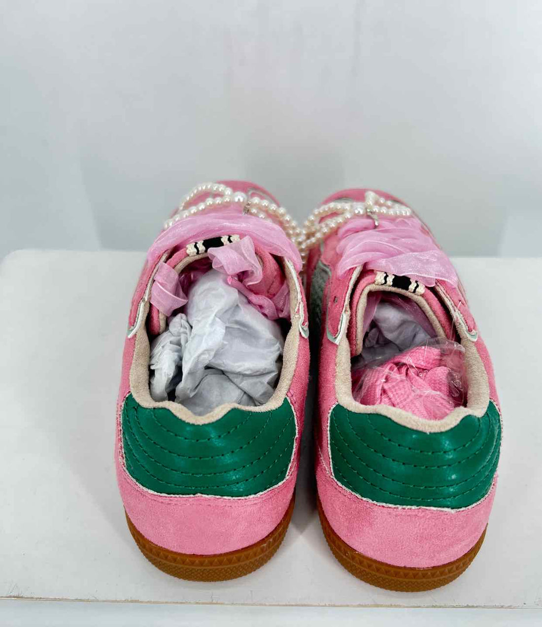 Shu Shop Women Size 6.5 Pink & Green New Boutique Shoes