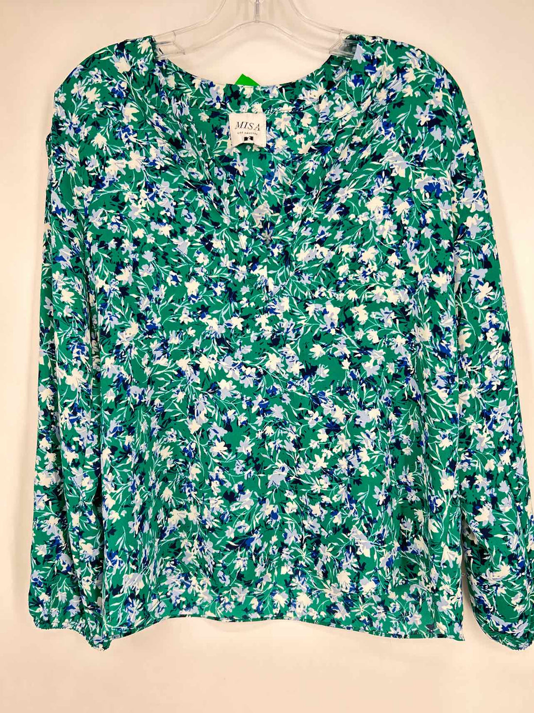 Misa Size S Green Floral Long Sleeve