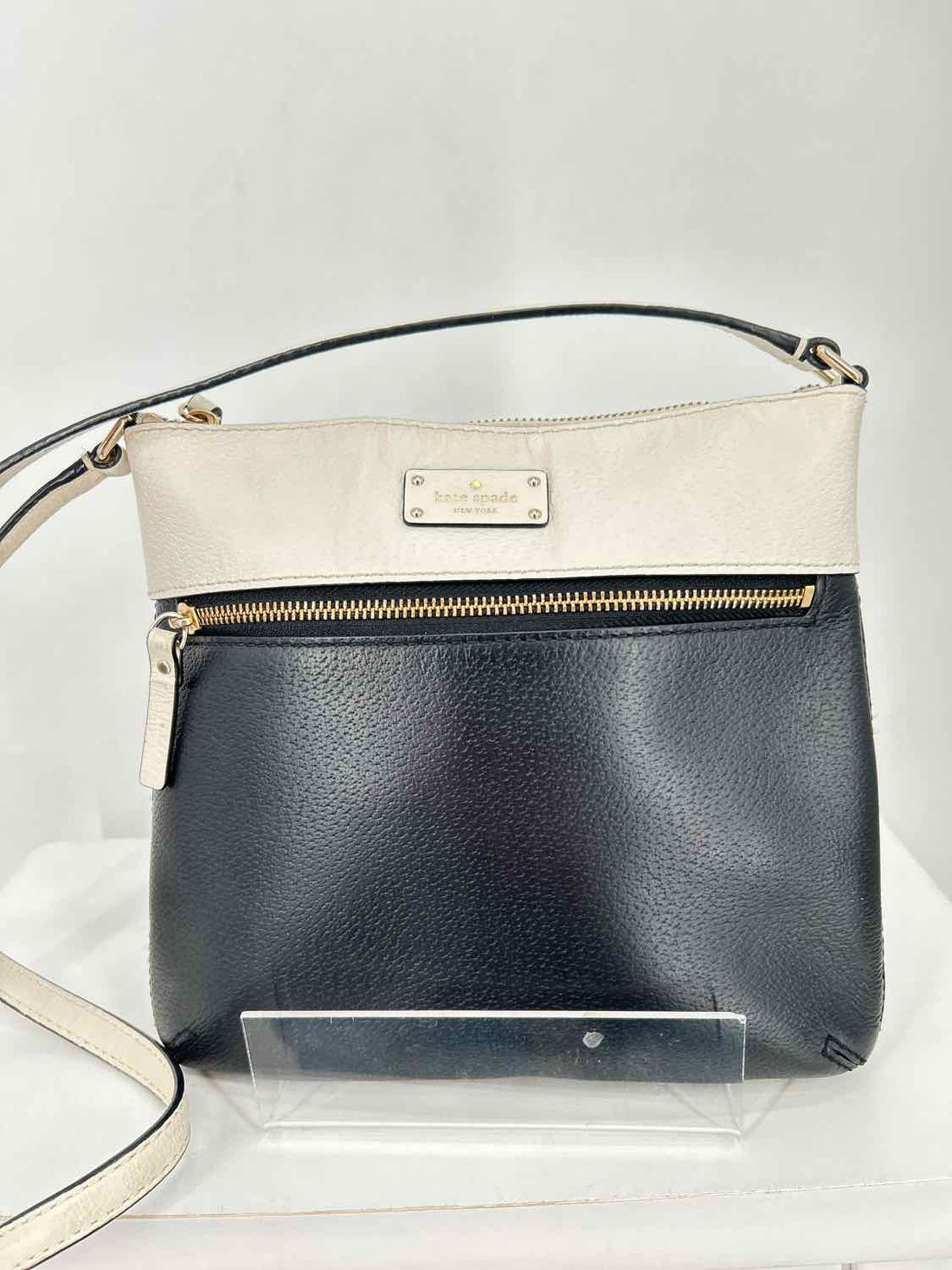 Kate Spade Black & cement Leather Crossbody