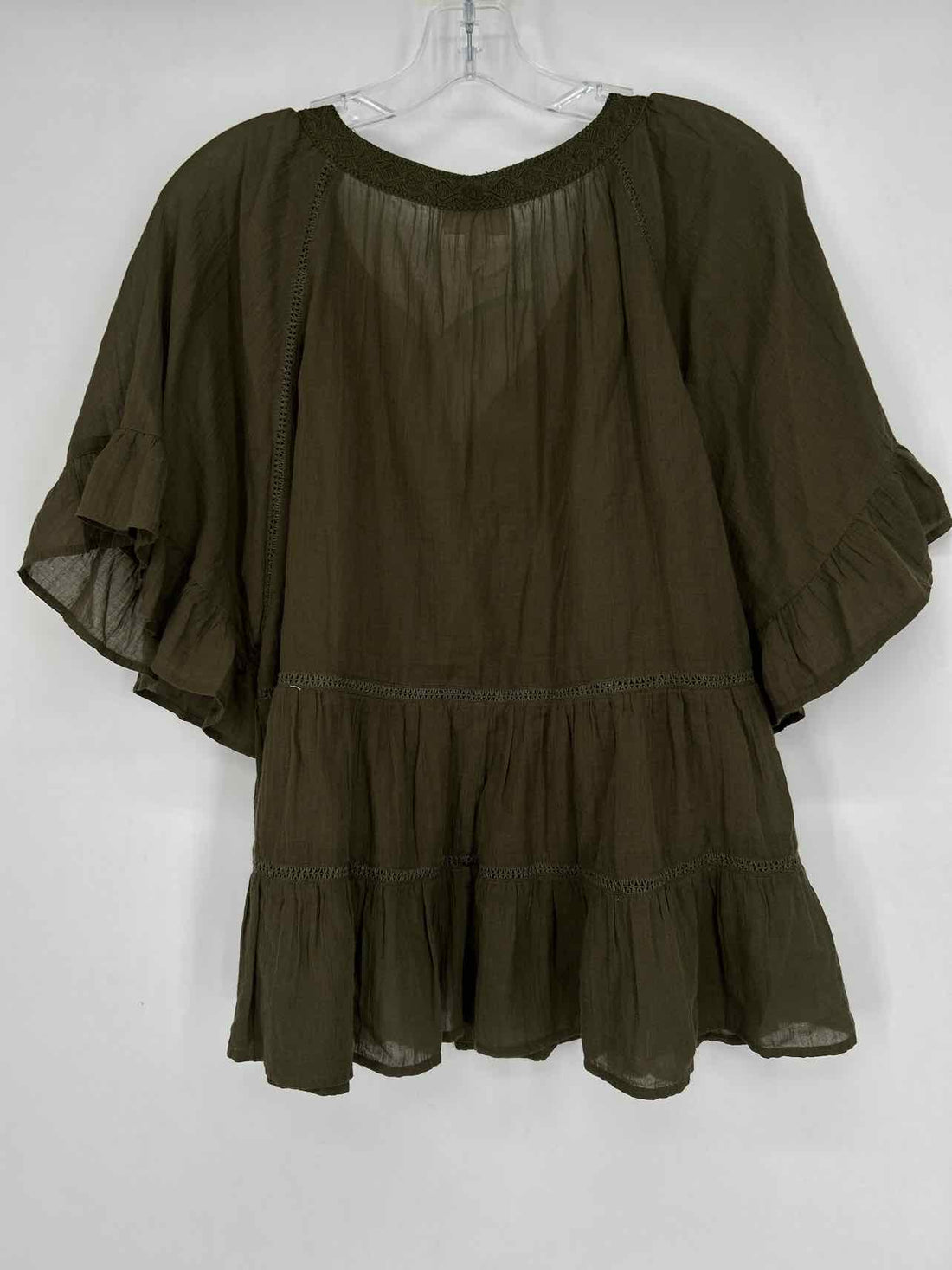 J Jill Size M Olive Short Sleeve