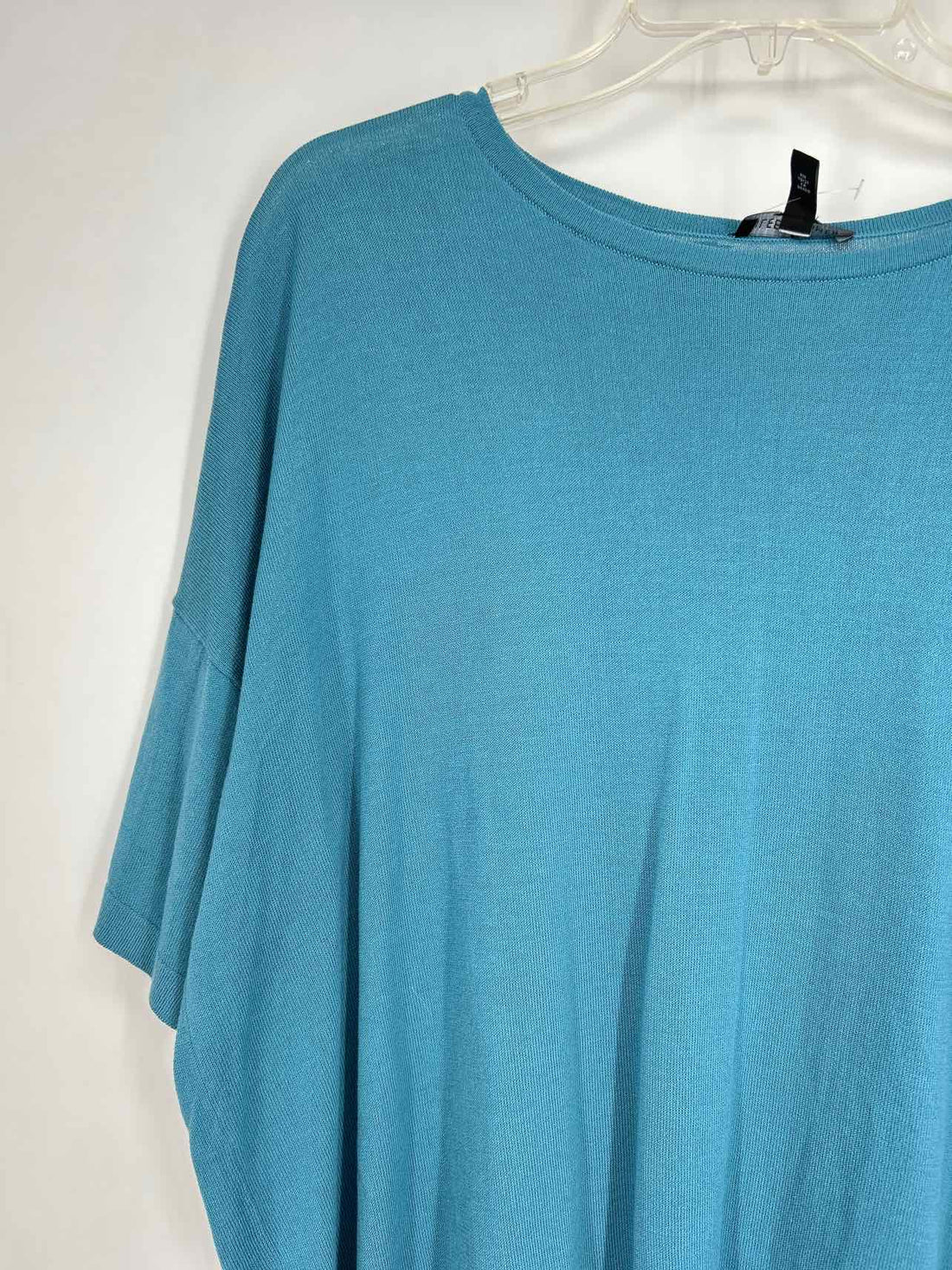 Eileen Fisher Size L Blue Tencel/Nylon Short Sleeve