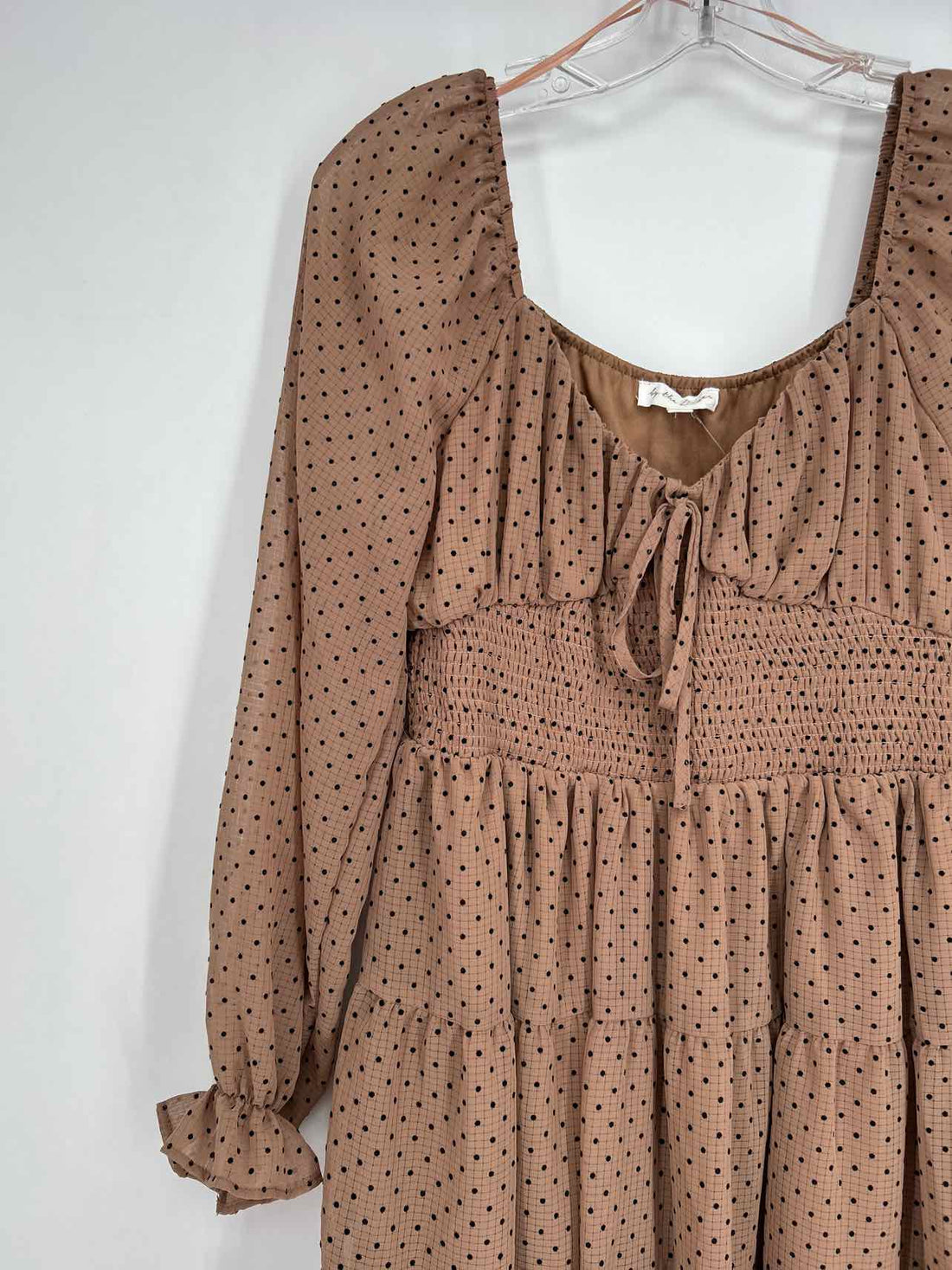 By The River Size S Tan & Black Dress