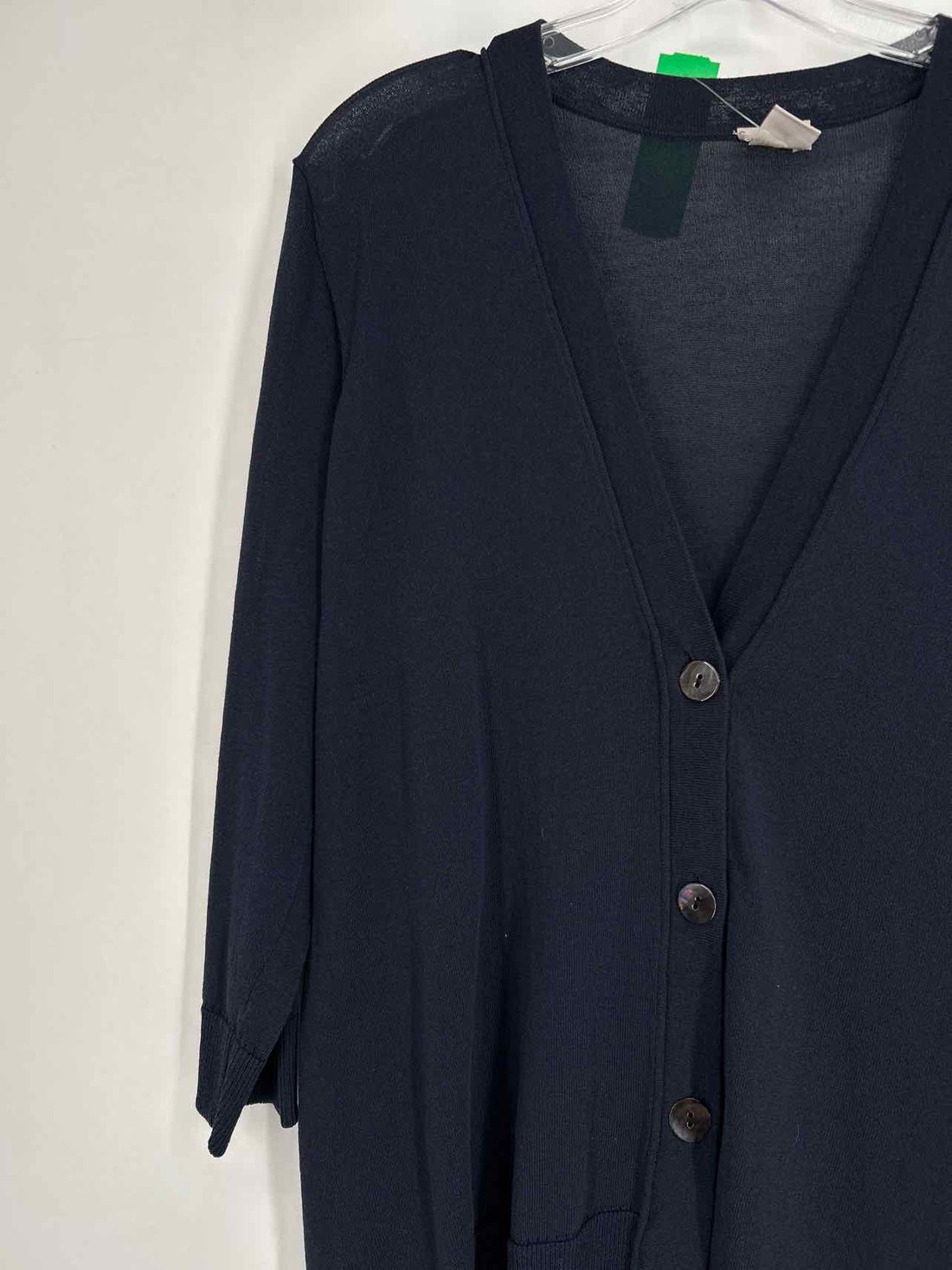 Chicos Size 2/L Navy Cardigan