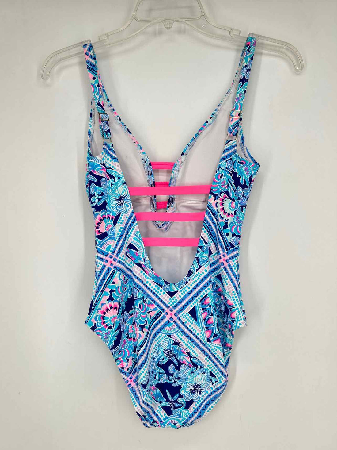 Lilly Pulitzer 0 Blue & Pink Print Lilly Pulitzer Swimsuit