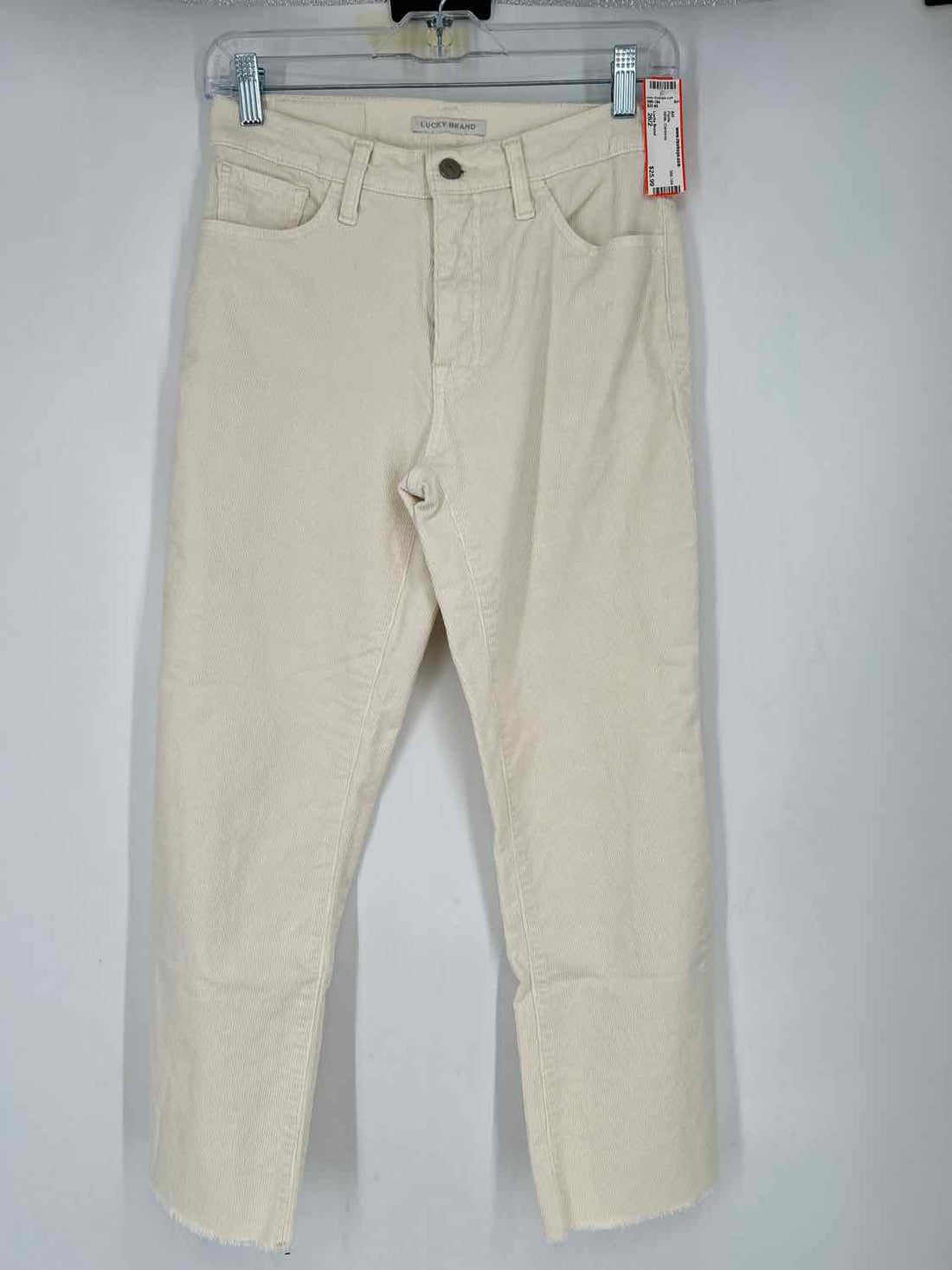 Lucky Brand Size 26/2 White Corduroy Pants