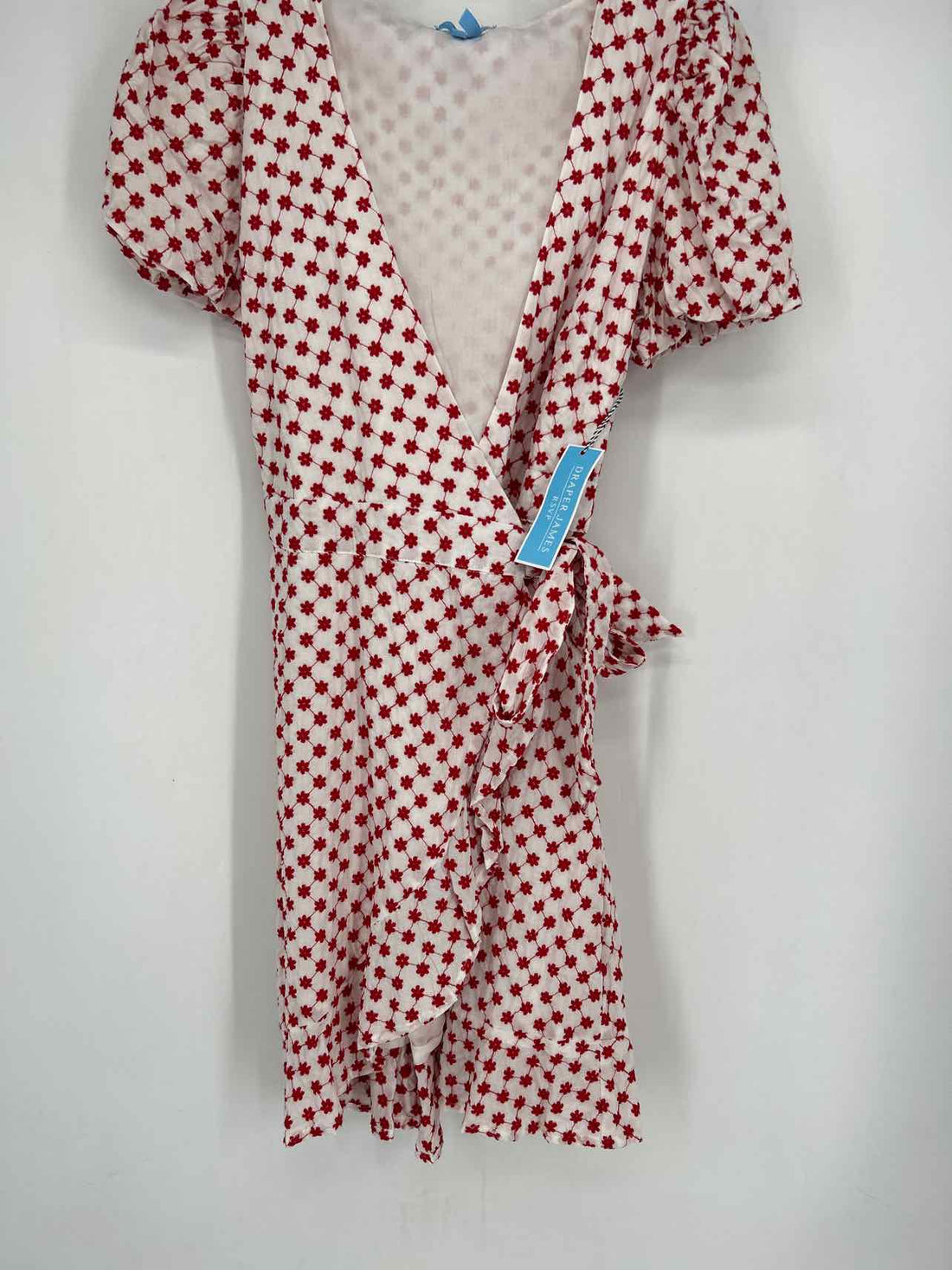 Draper James RSVP Size L White & Red Embroidered NWT Dress