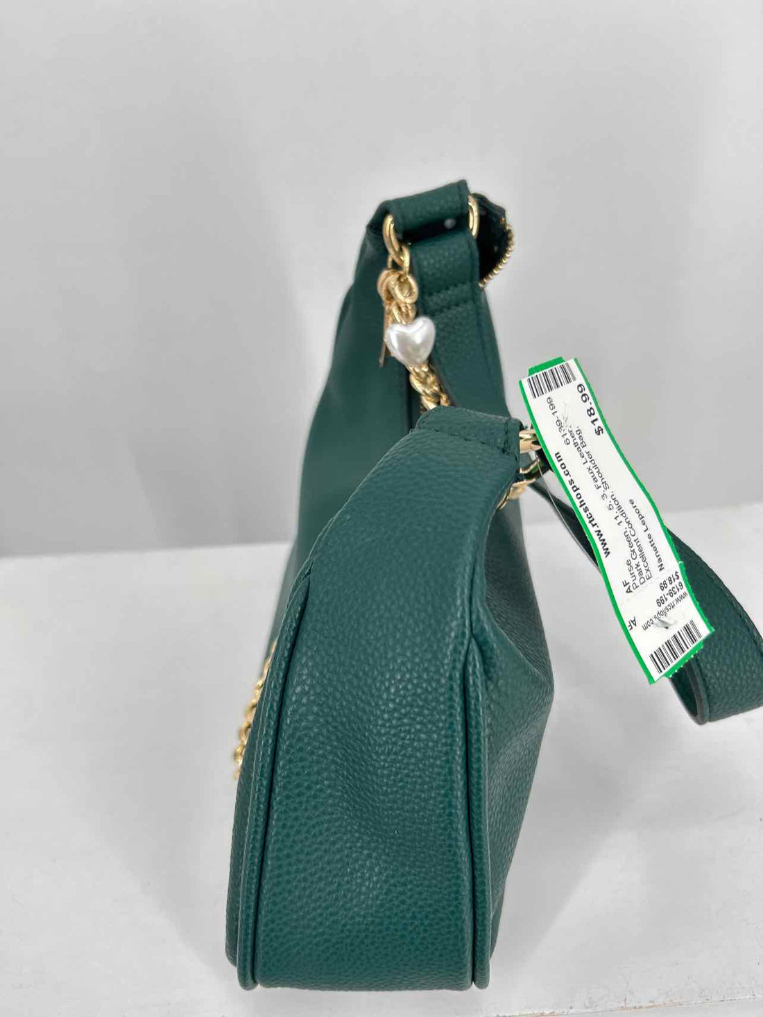 Nanette Lepore Dark Green Faux Leather Excellent Condition Purse