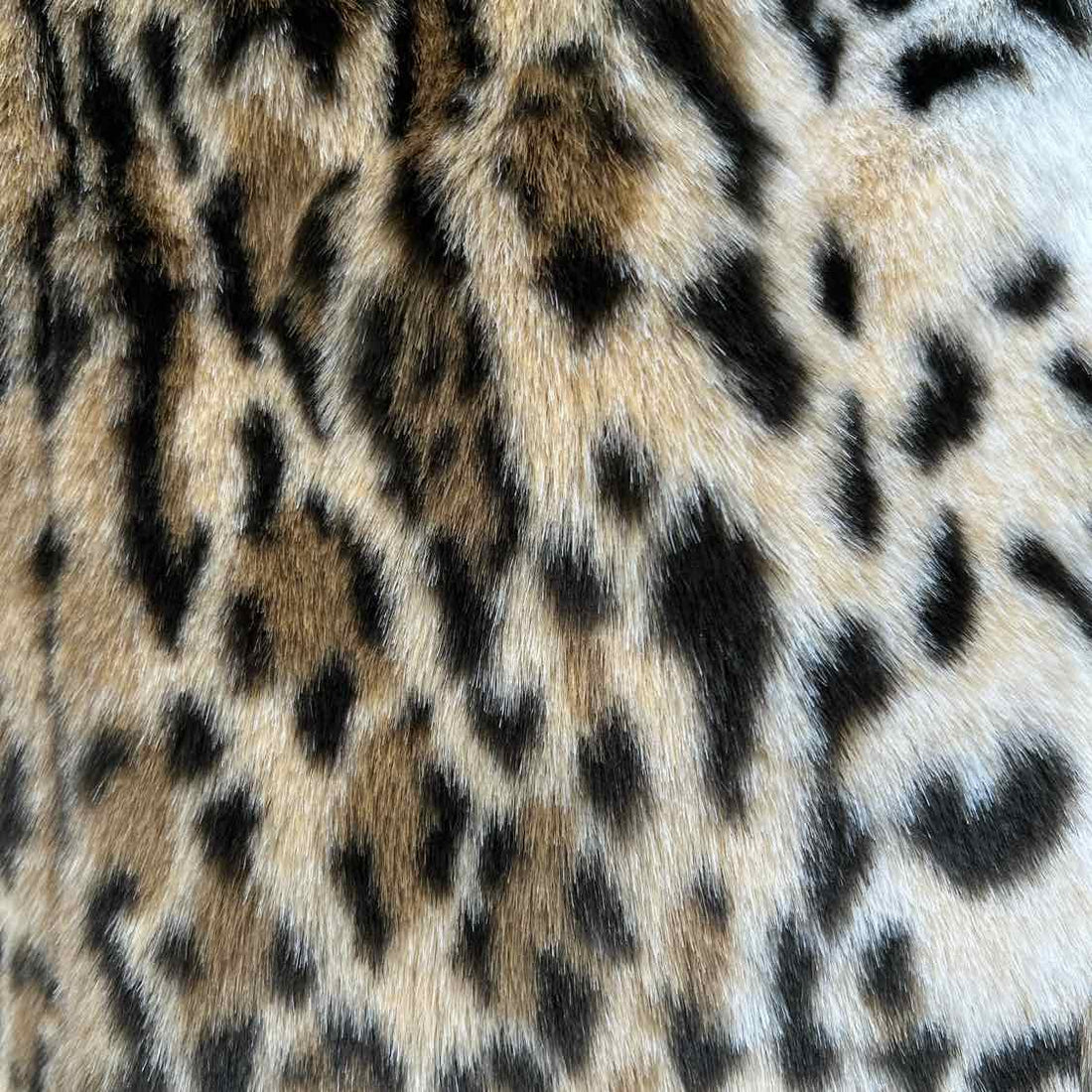 Grass Collection Size L Leopard Faux Fur Jacket