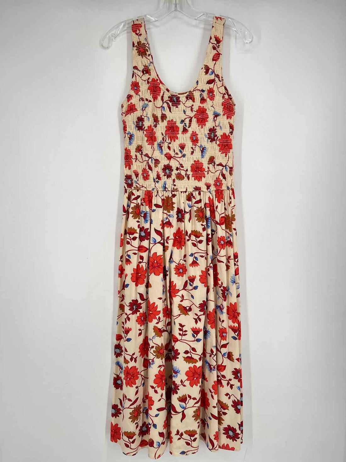 Sincerely Jules Size M Beige Floral Sleeveless Dress