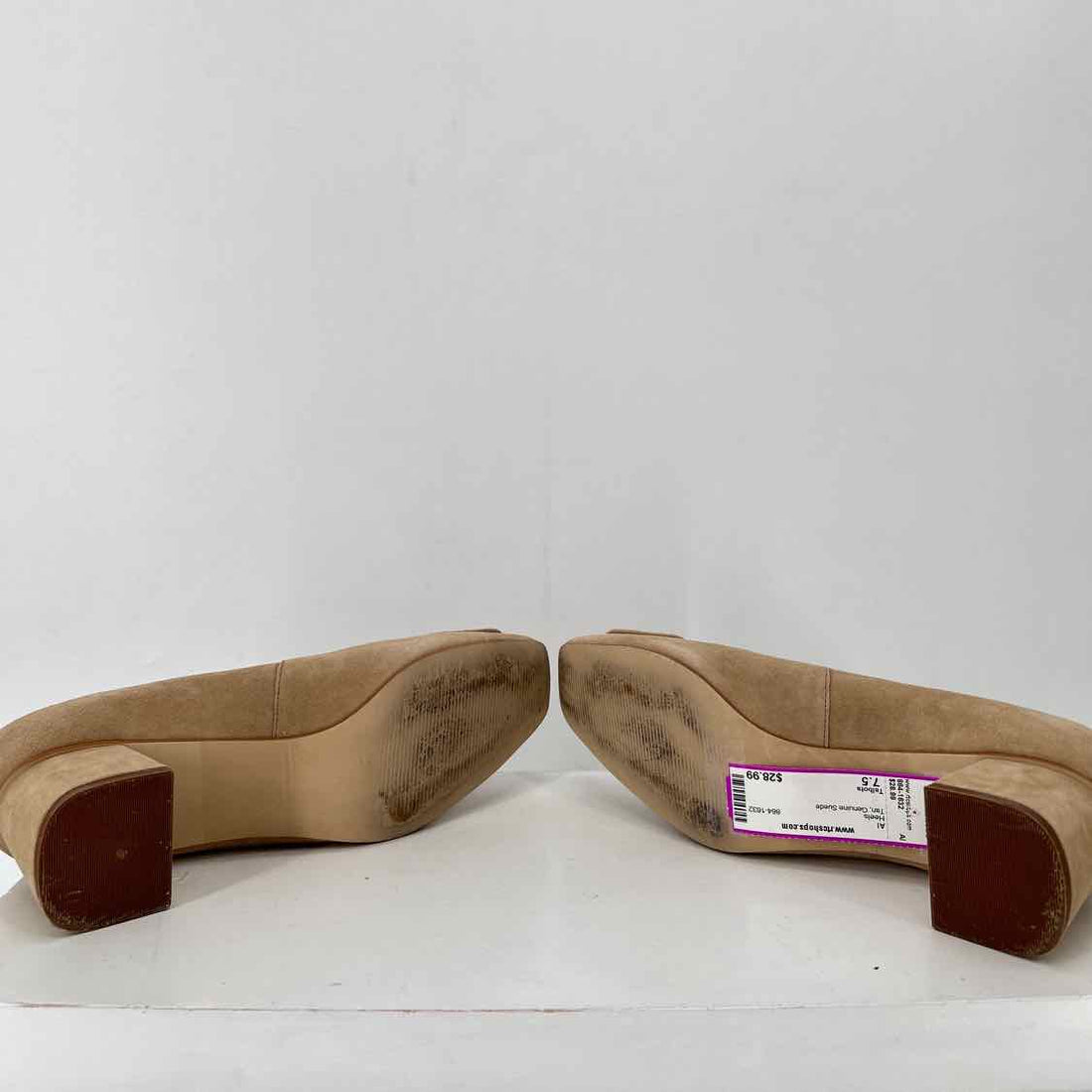 Talbots Women Size 7.5 Tan Genuine Suede Heels