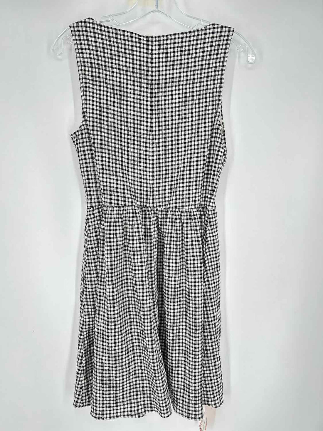 Loft Size M Black & White Gingham Sleeveless Dress