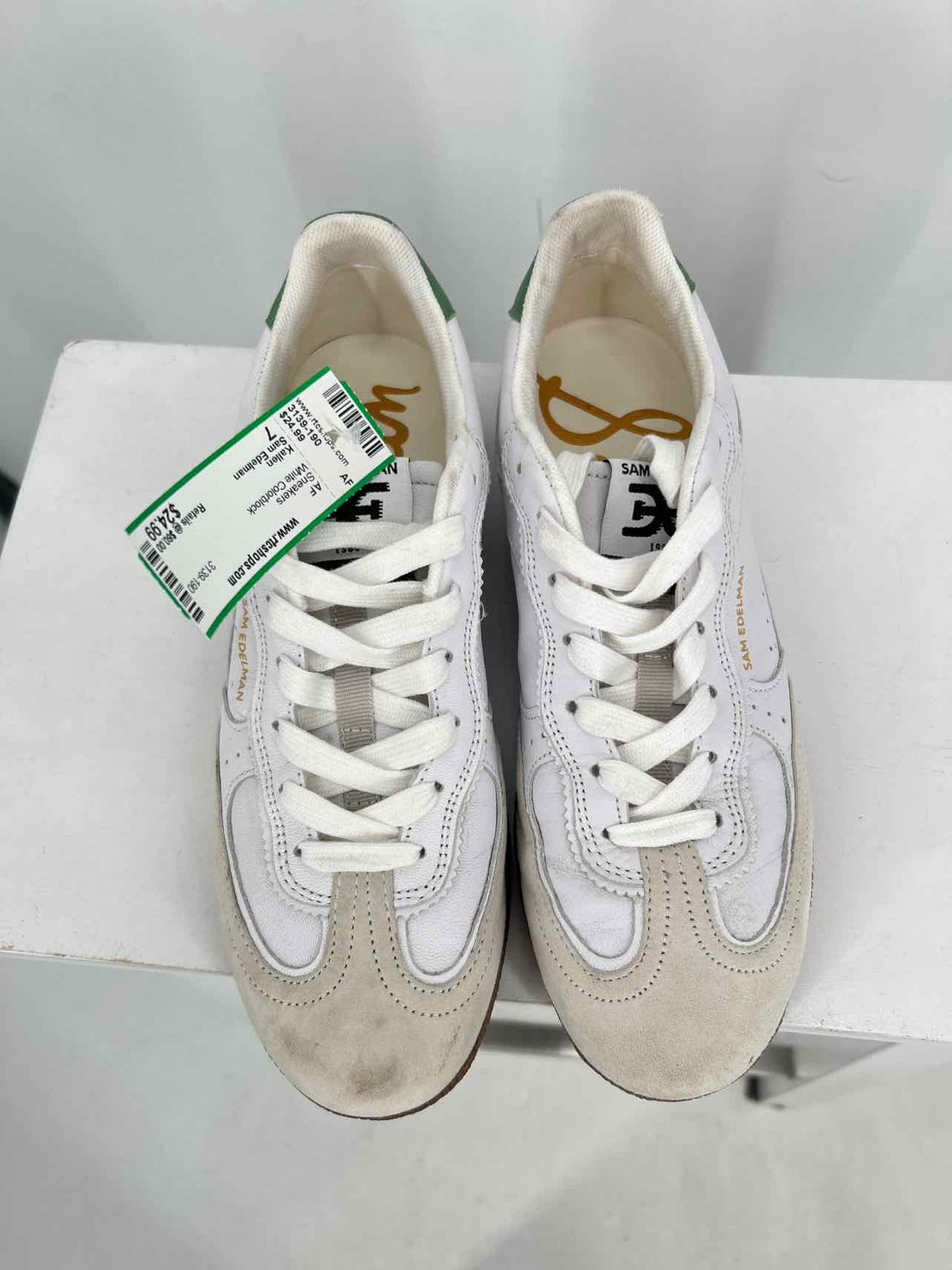 Sam Edelman Women Size 7 White Colorblock Sneakers