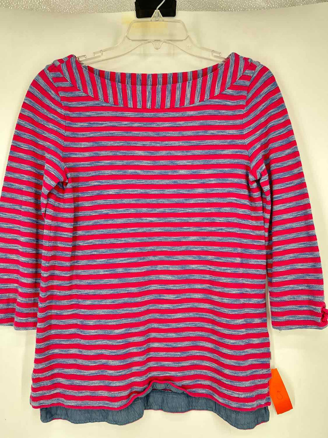 Talbots Size S Pink & Blue Stripe Long Sleeve