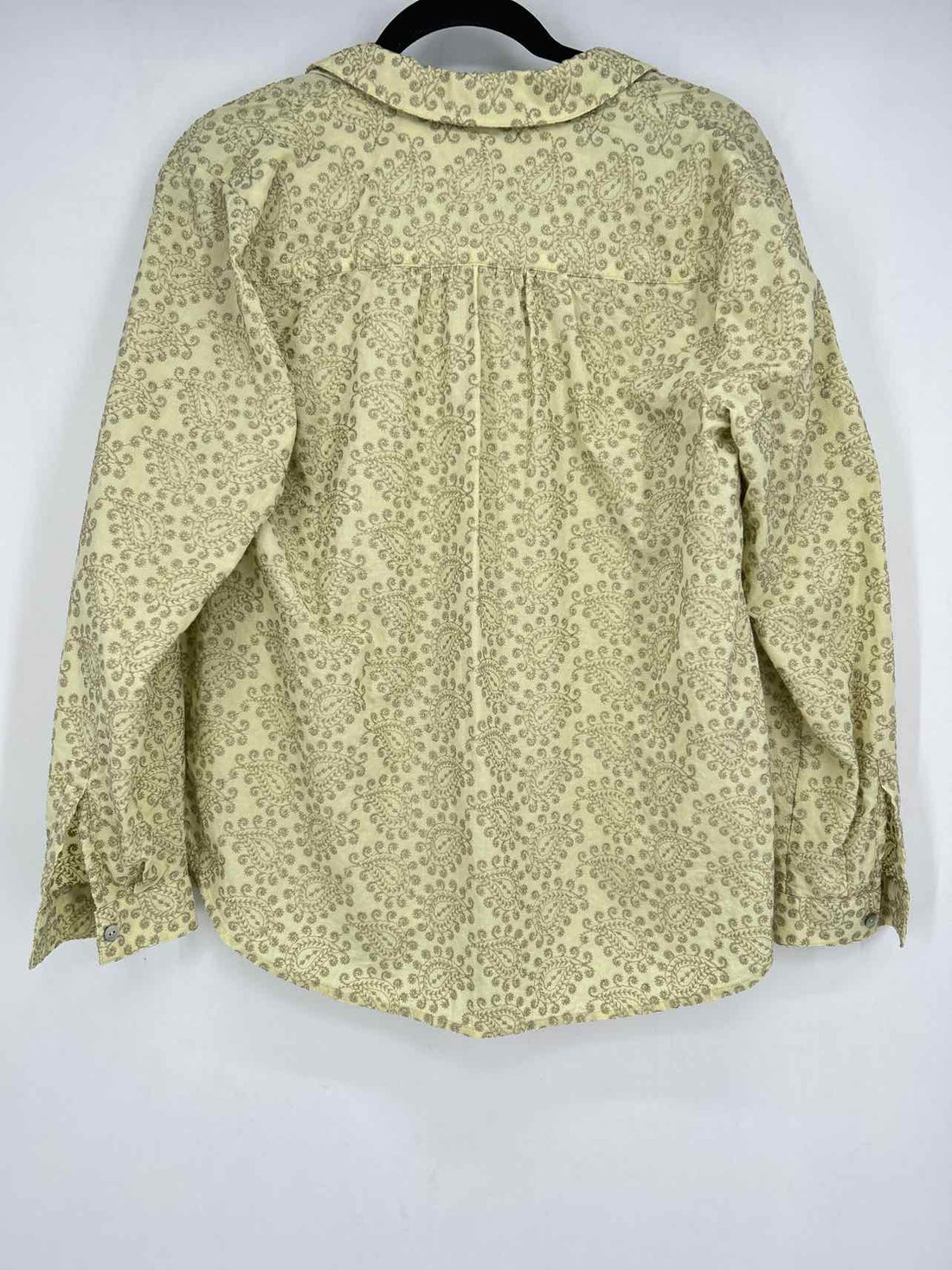 J Jill Size M Pale Yellow Embroidered Long Sleeve