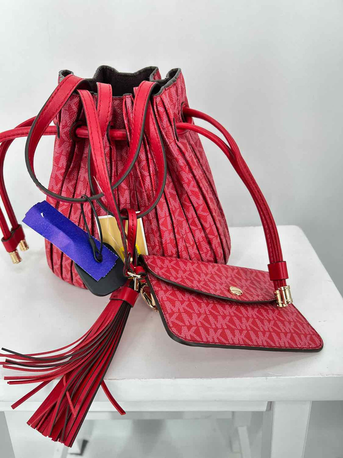 Michael Kors Red Signature Leather Crossbody