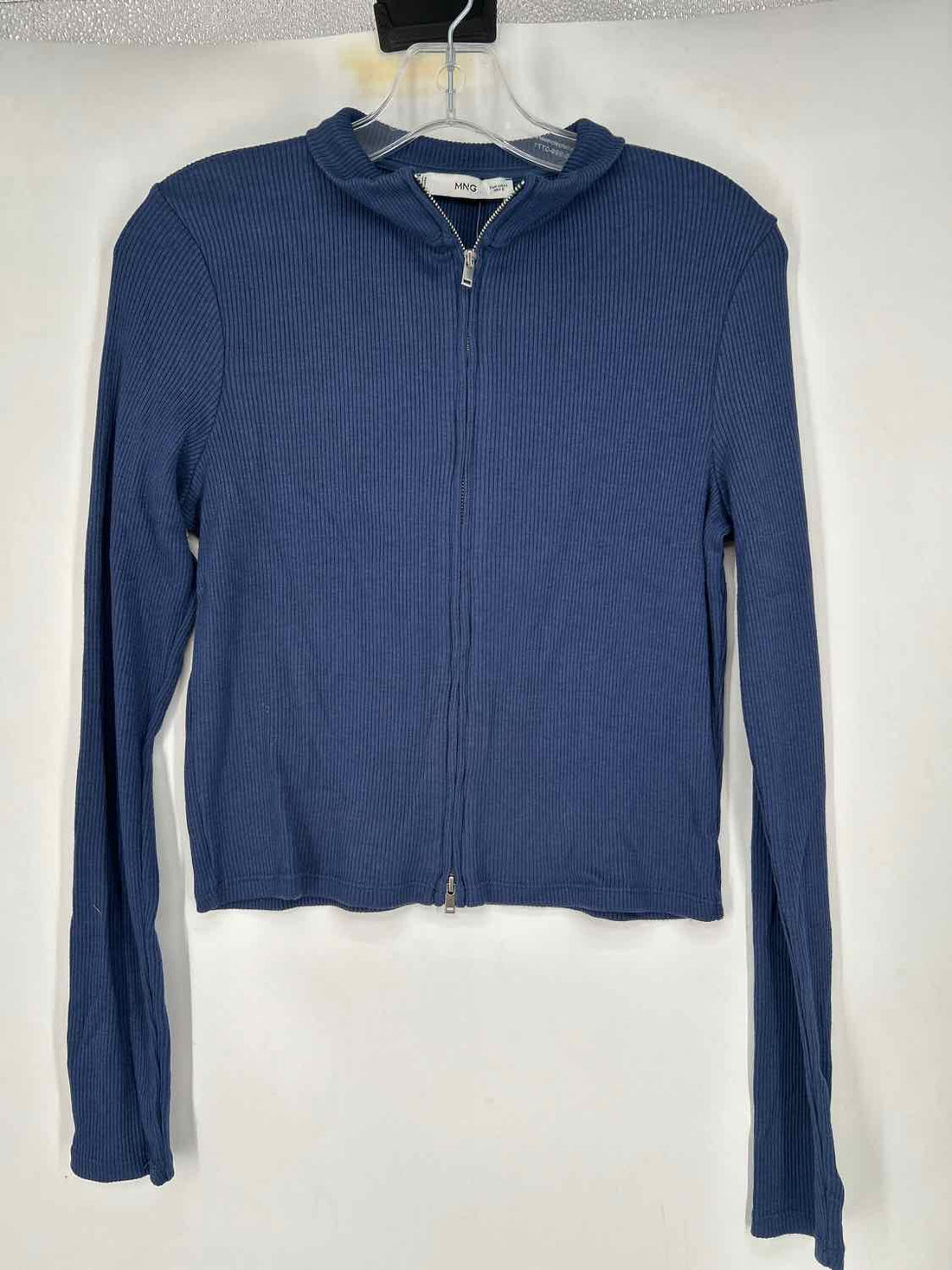 MNG Size L Navy Ribbed Sweater