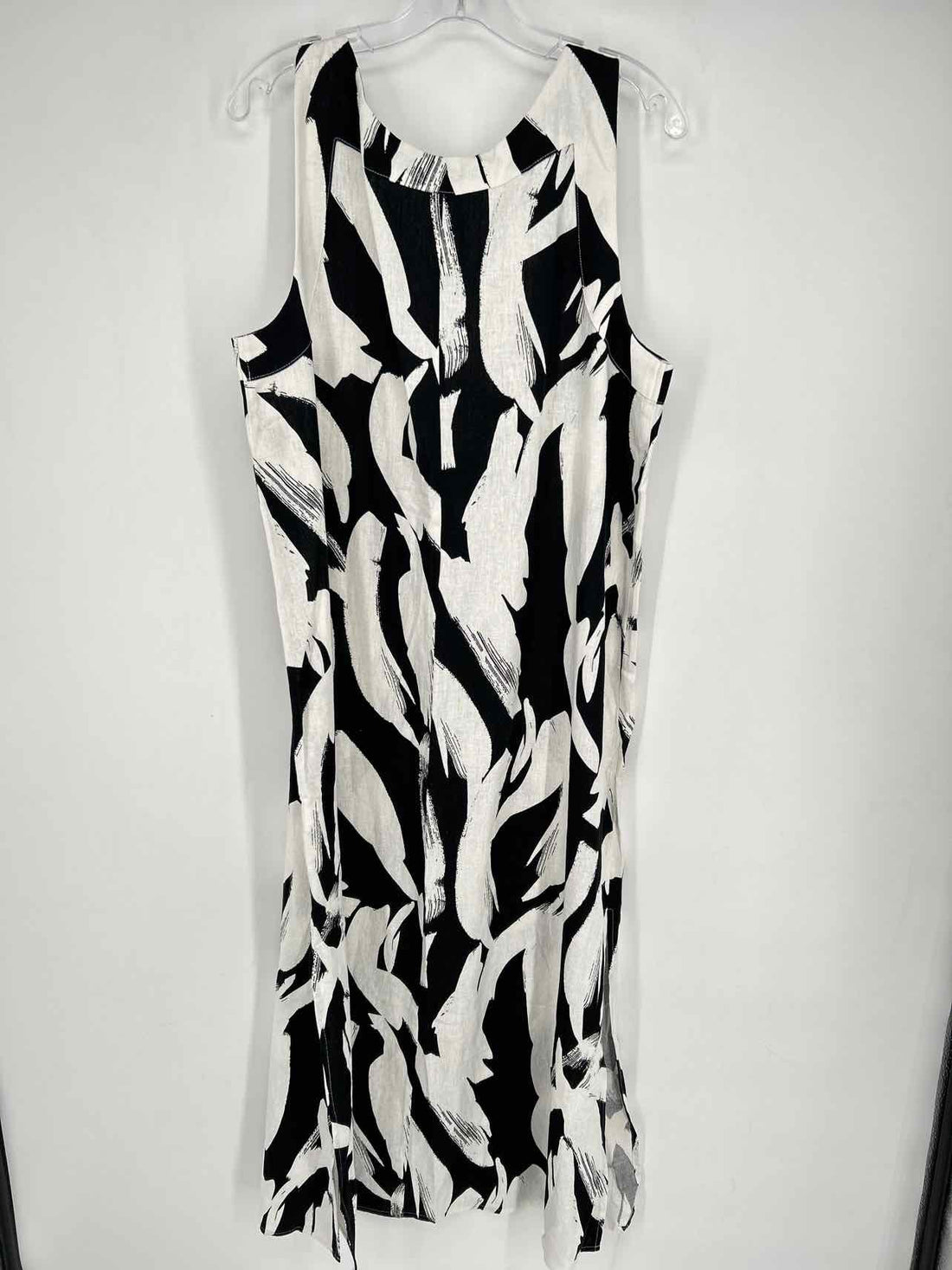 DKNY Size L White & Black Print NWT Dress